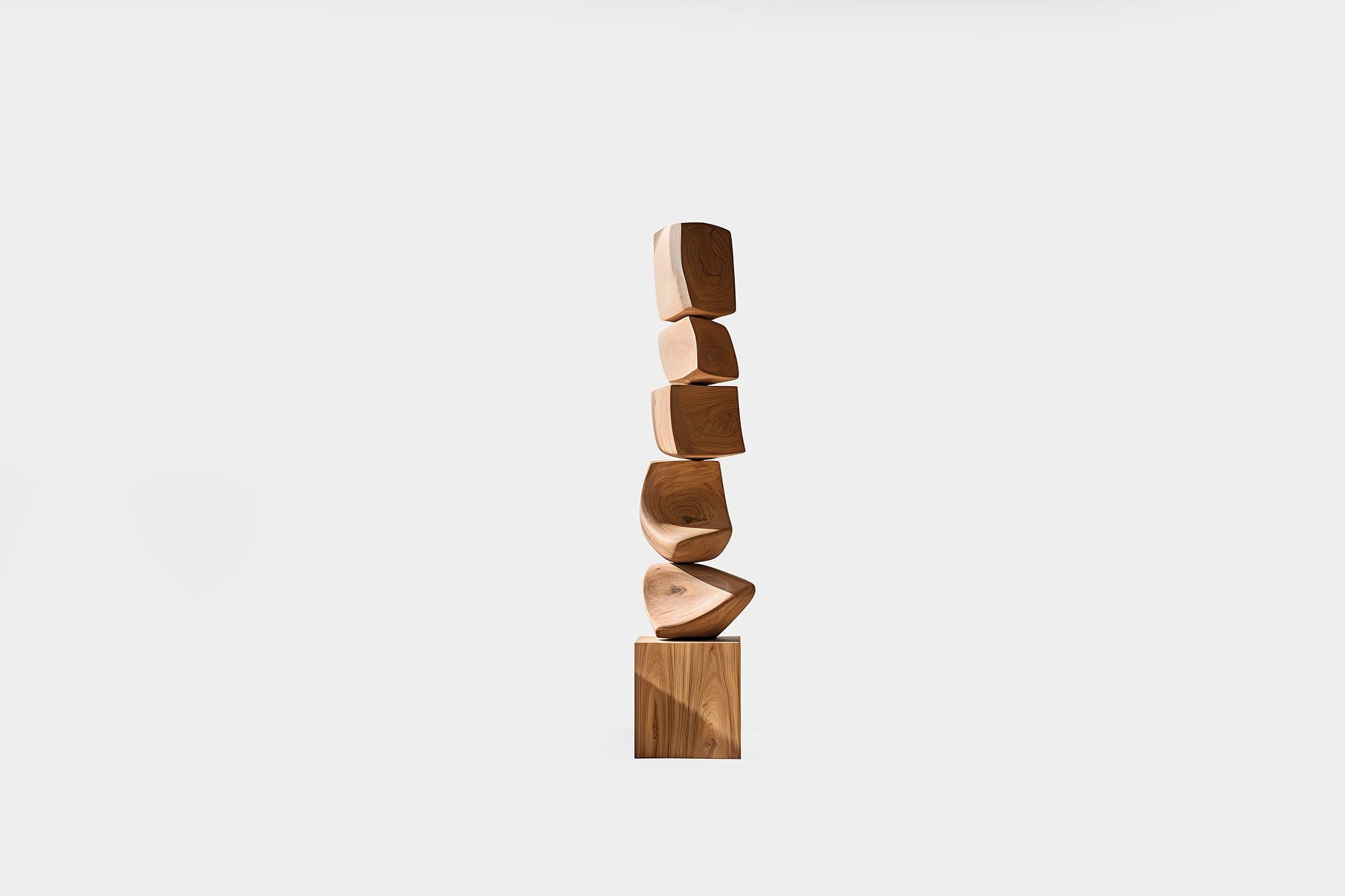 Mexican Still Stand No58: Modern Biomorphic Wooden Totem by NONO, Escalona Designed For Sale