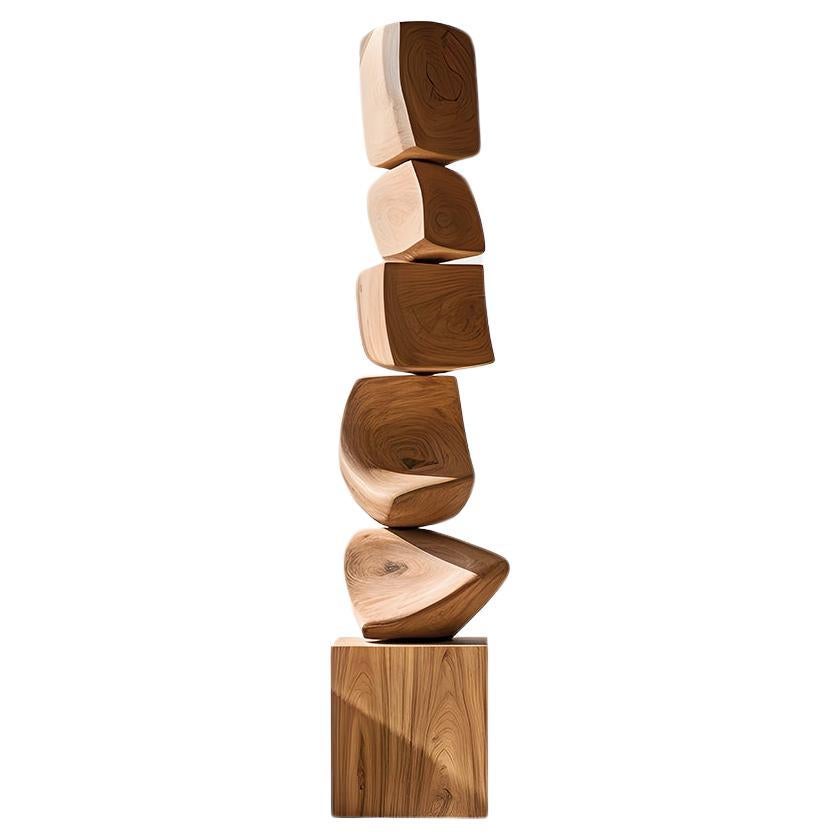 Still Stand No58: Modern Biomorphic Wooden Totem by NONO, Escalona Designed