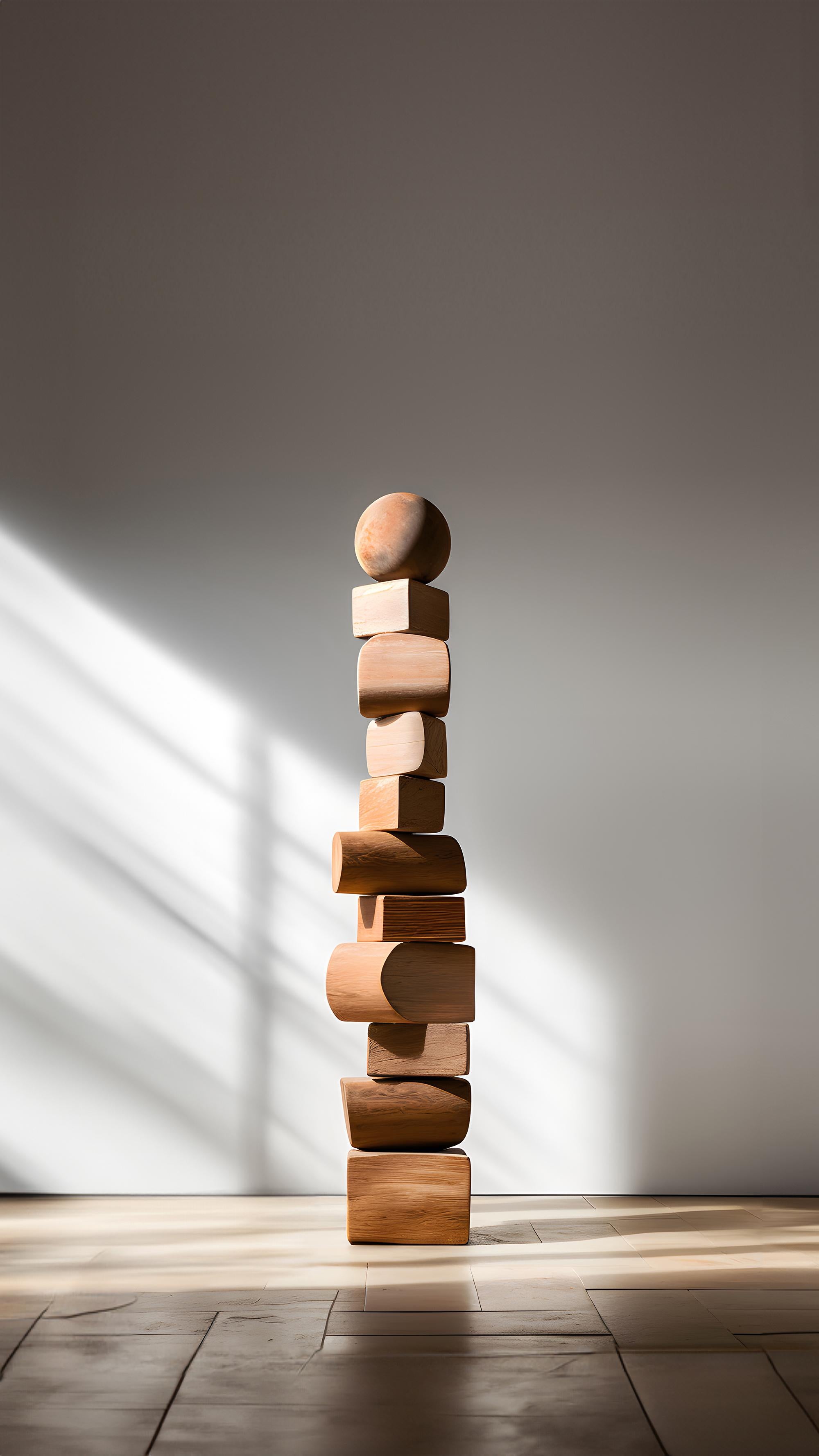 Hand-Crafted Still Stand No73: Biomorphic Oak Totem by NONO, Modern Escalona Artistry For Sale