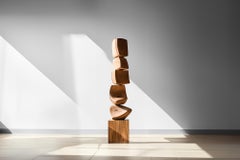 Still Stand No76: Biomorphes geschnitztes Eichen-Totem von NONO, Escalona Crafted