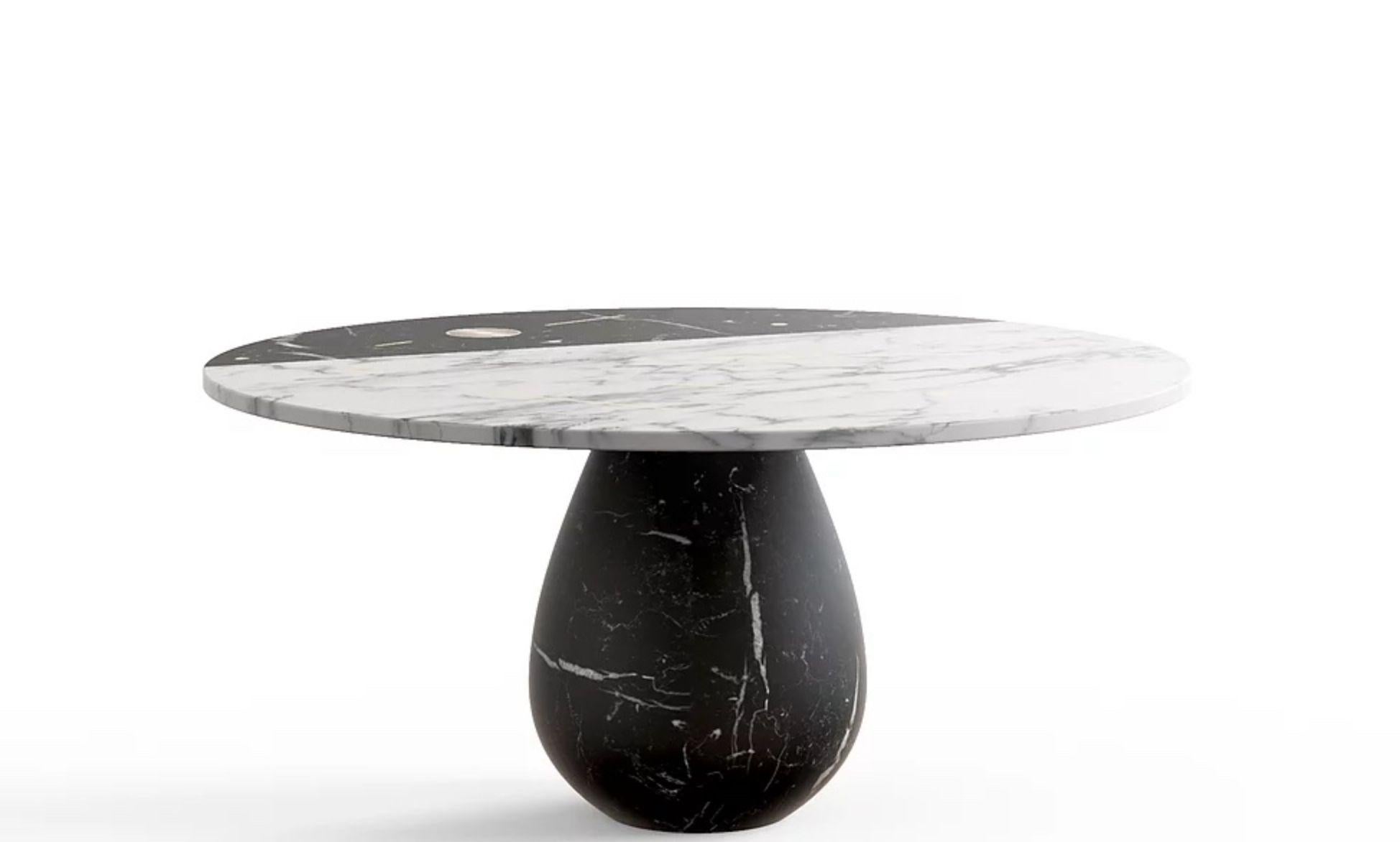 Brass Stilla Marble Table by Marmi Serafini