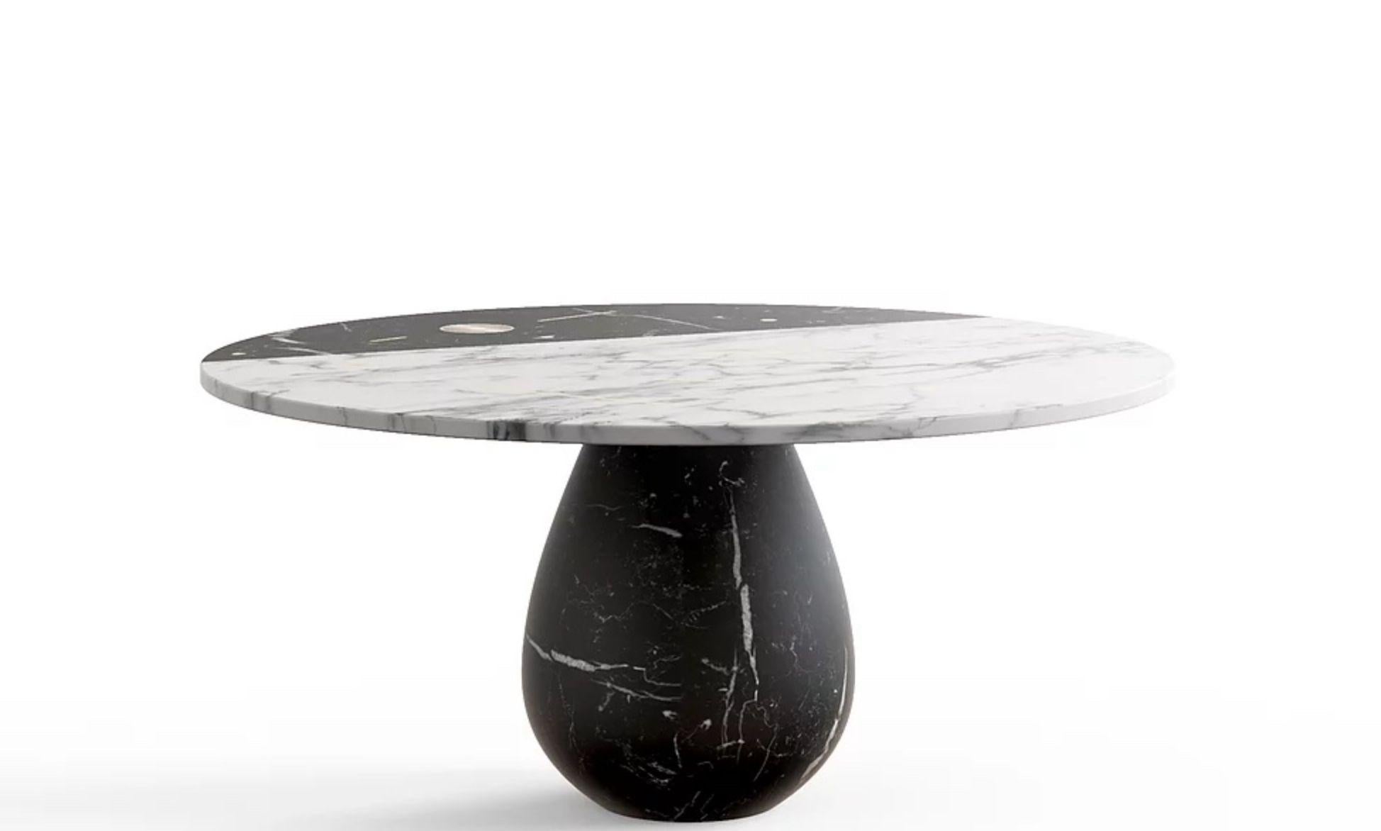 Brass Stilla Marble Table by Marmi Serafini For Sale