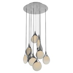 Stillabunt Ceramic 10-Light Chandelier, Silver Leaf