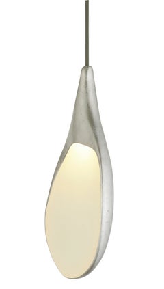 Stillabunt Ceramic Pendant Light, Silver, 12.25 in