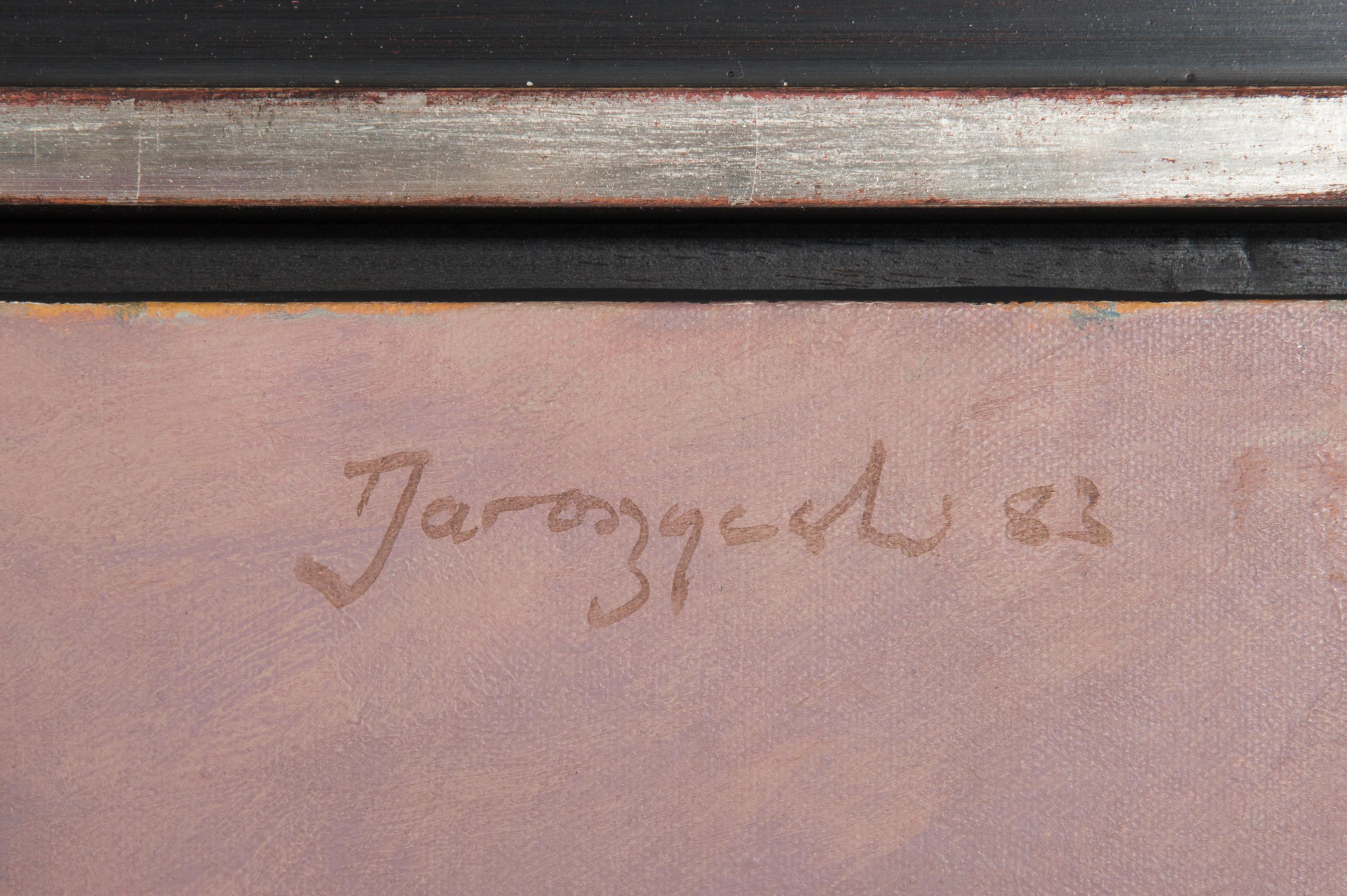 Natura morta con espressione realistica nei toni caldi del rosa e del marrone.
Cornice professionale in nero dipinta con decorazioni in oro bianco

Pittura Stilllive a olio su tela firmata da Thadeusz Jaroszynski, 1983

Il pittore è nato nel 1933 a