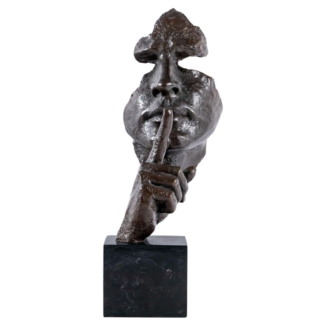 Stillness Speaks Bronze Sculpture After Salvador Dali For Sale