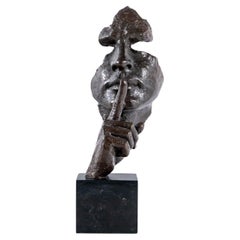 Vintage Stillness Speaks Bronze Sculpture After Salvador Dali