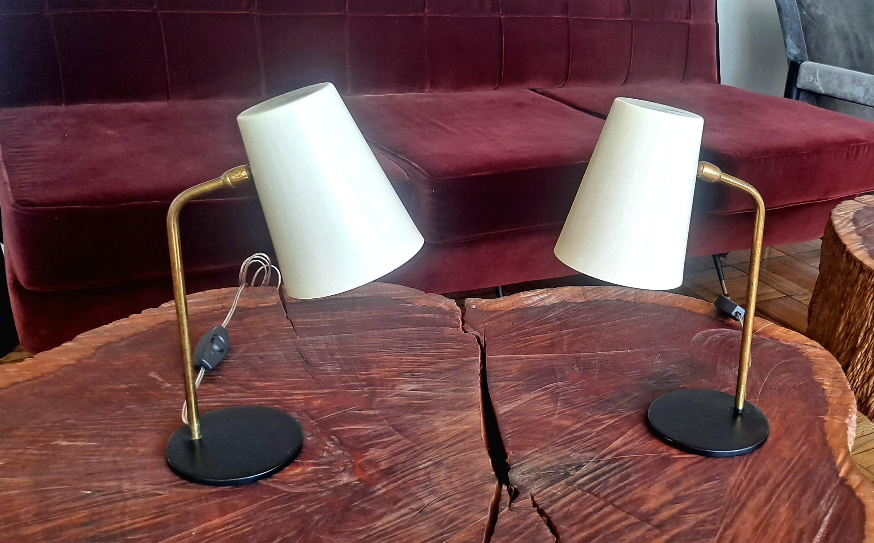 Metal Stillux Pair of Table Lamps For Sale