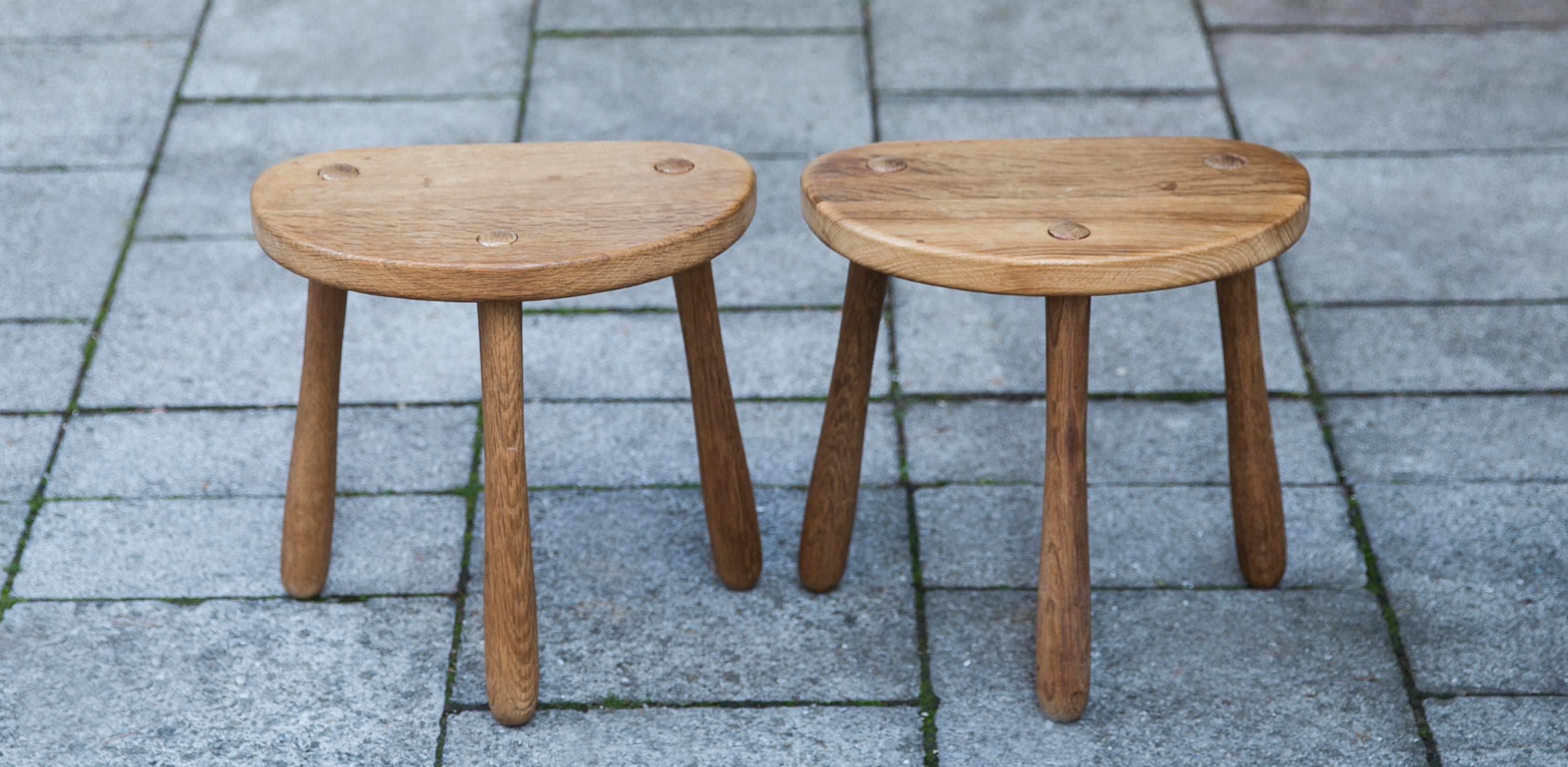 Danish Stilmobler Oak Stool 