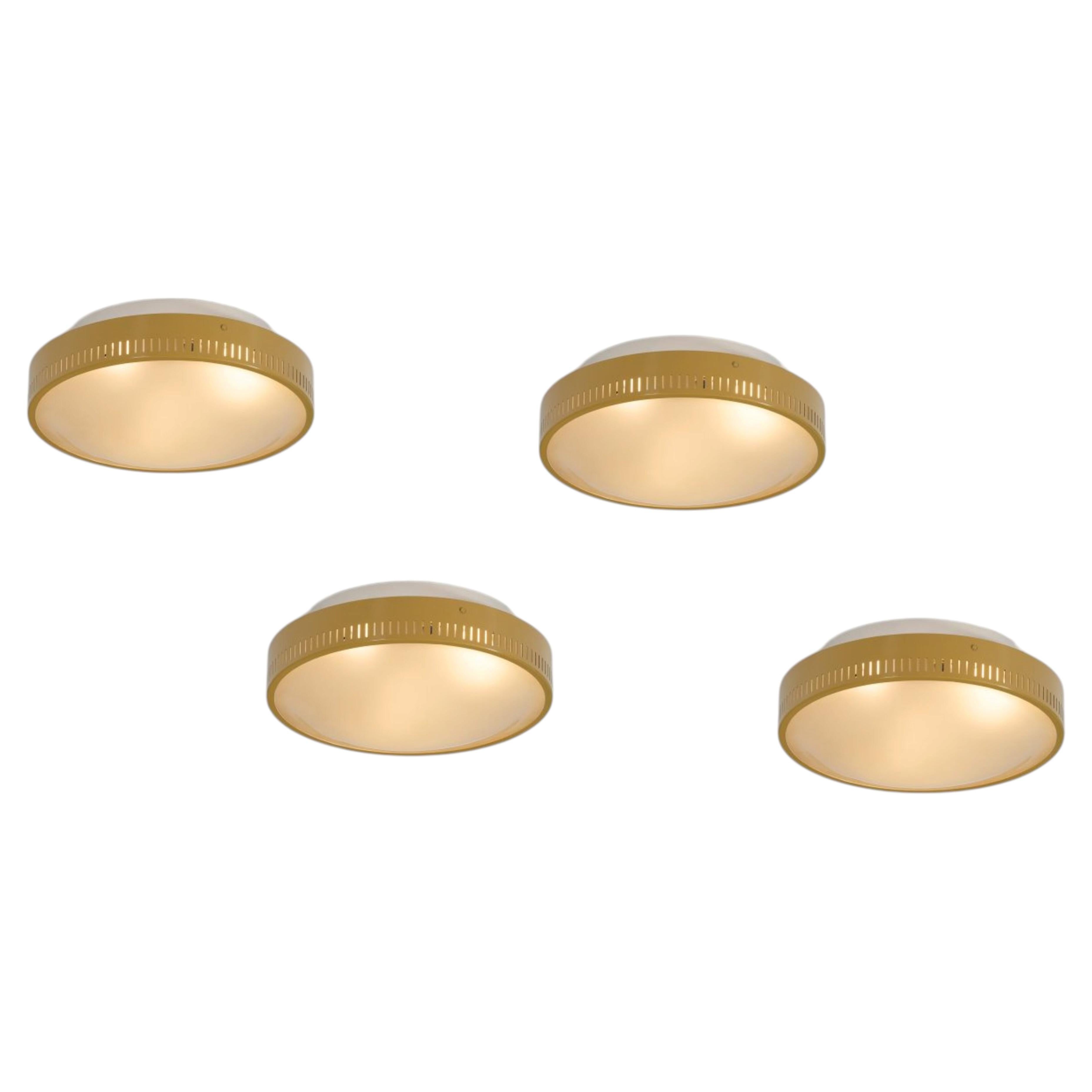 Stilnovo 1152 ceiling lamps made in Italy 1950