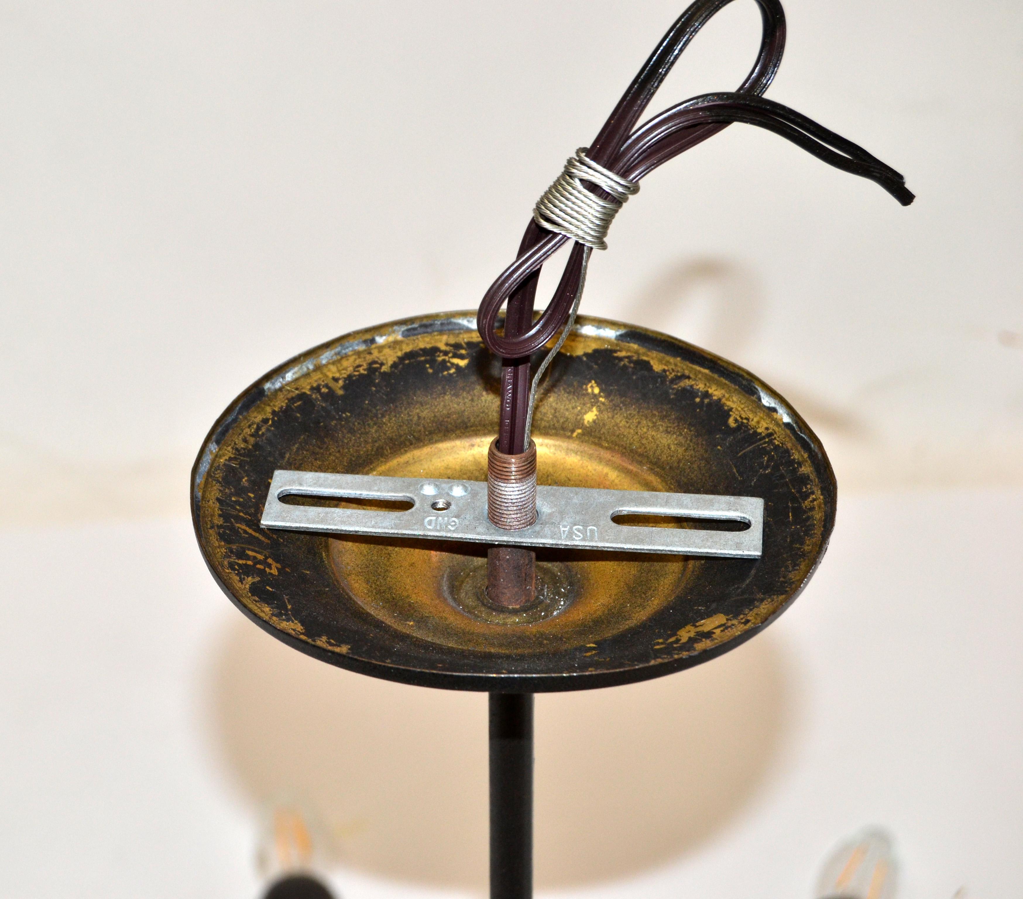 Lustre italien de style Stilnovo à 12 abat-jour en finition bronze, mi-siècle moderne 1960 en vente 6