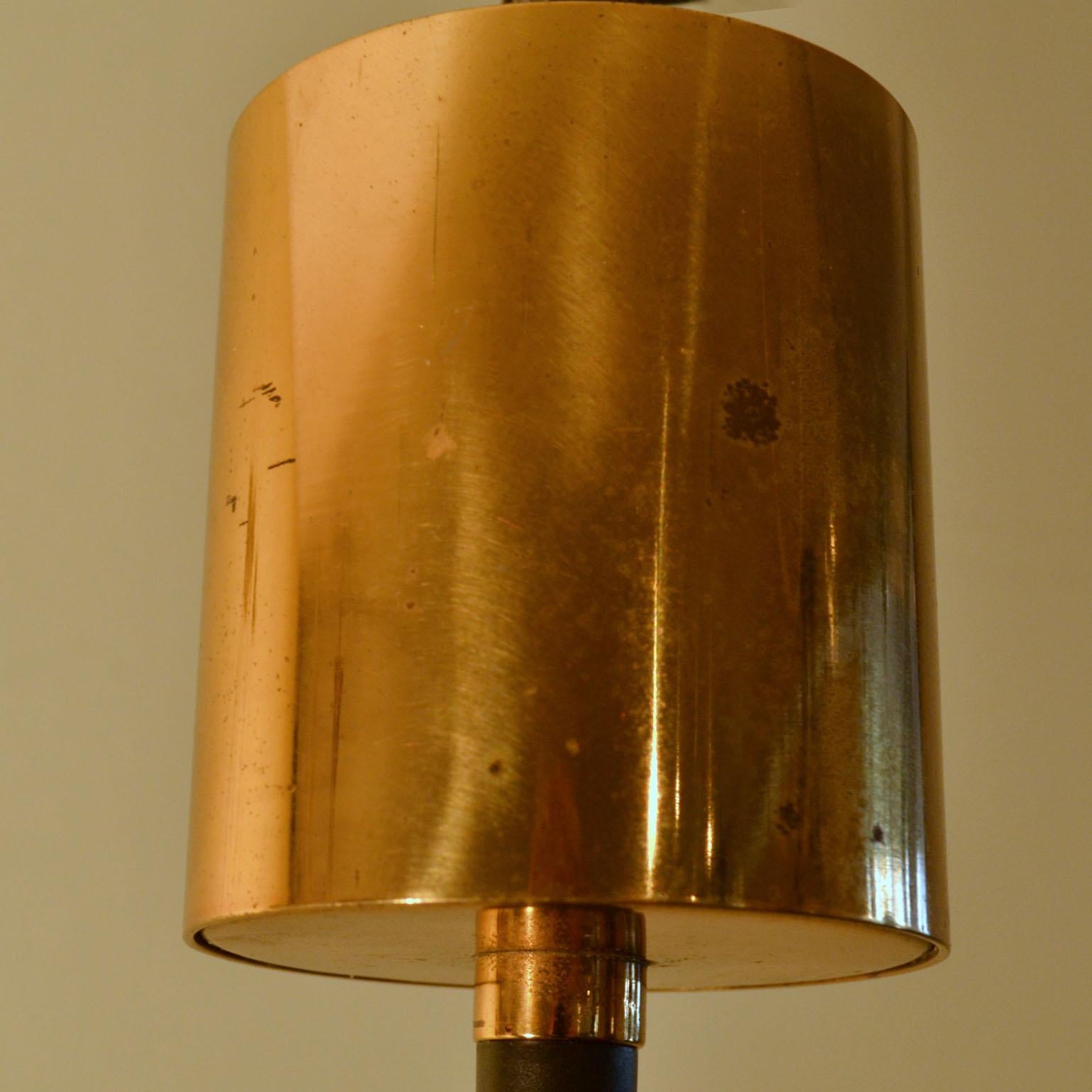 Stilnovo 1950s Italian Pendant Lamp with Opaline Glass Diffuser 2