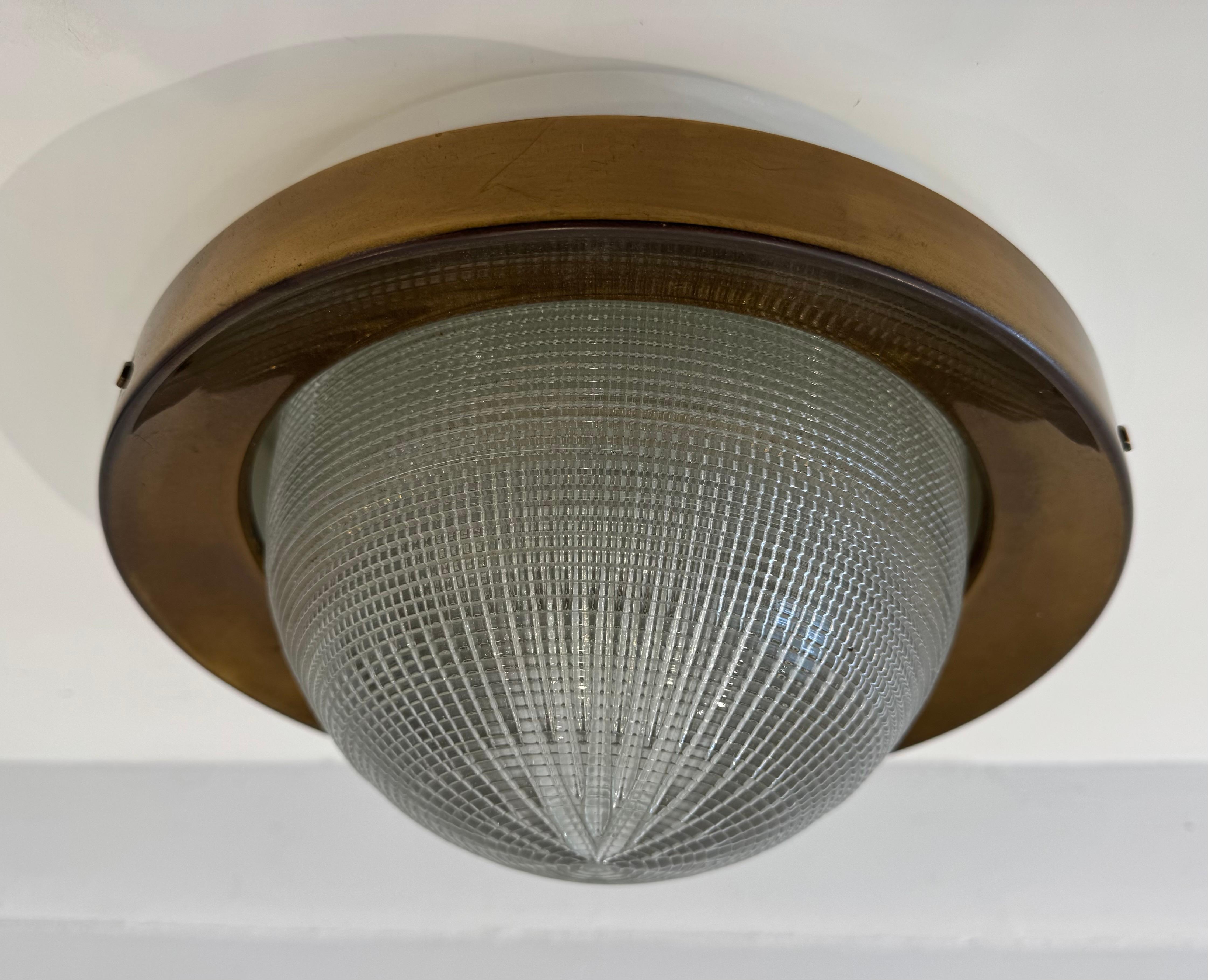 Stilnovo 1960s Italian Mid Century Flush Ceiling Lamp For Sale 5