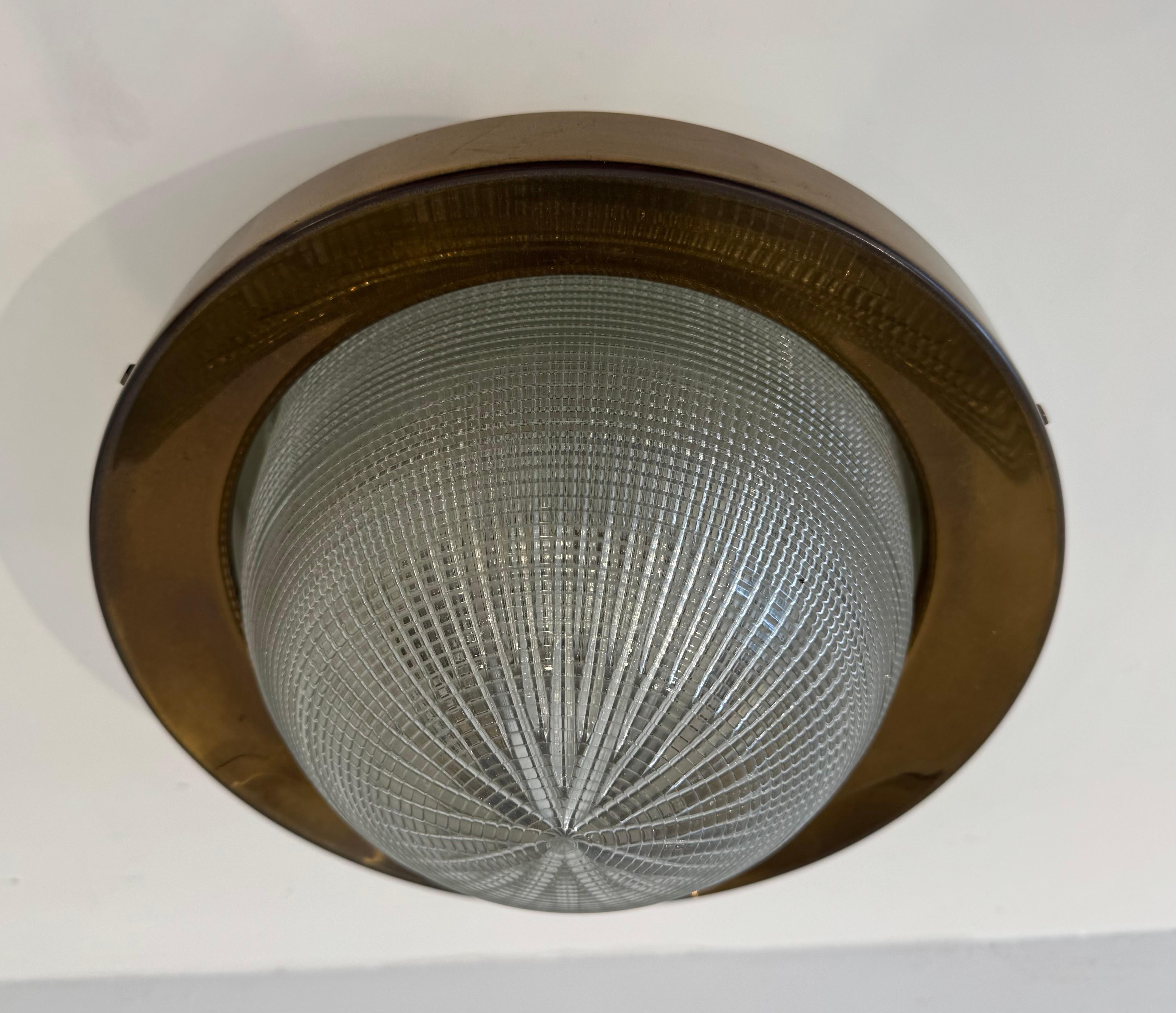 Stilnovo 1960s Italian Mid Century Flush Ceiling Lamp For Sale 6