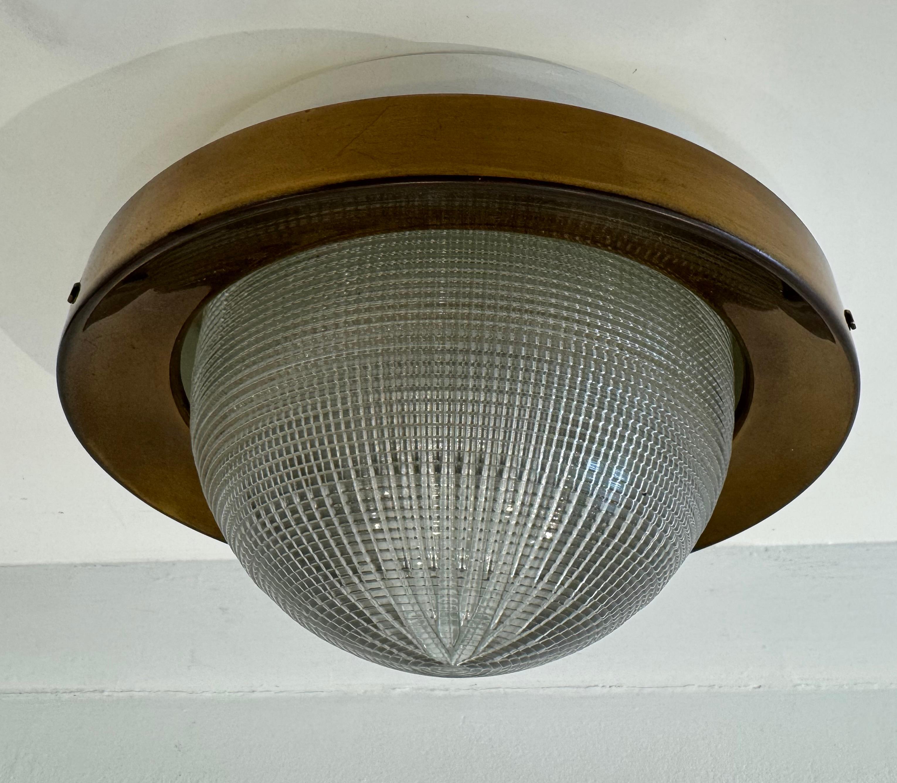 Stilnovo 1960s Italian Mid Century Flush Ceiling Lamp For Sale 7