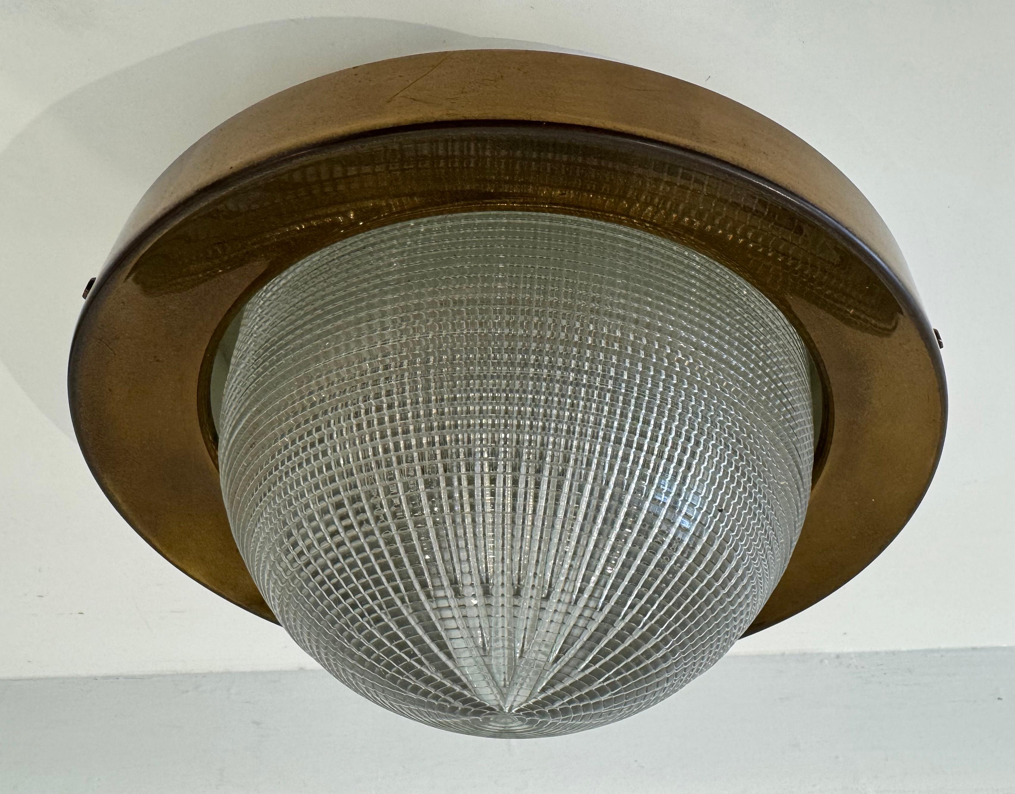 Stilnovo 1960s Italian Mid Century Flush Ceiling Lamp For Sale 8