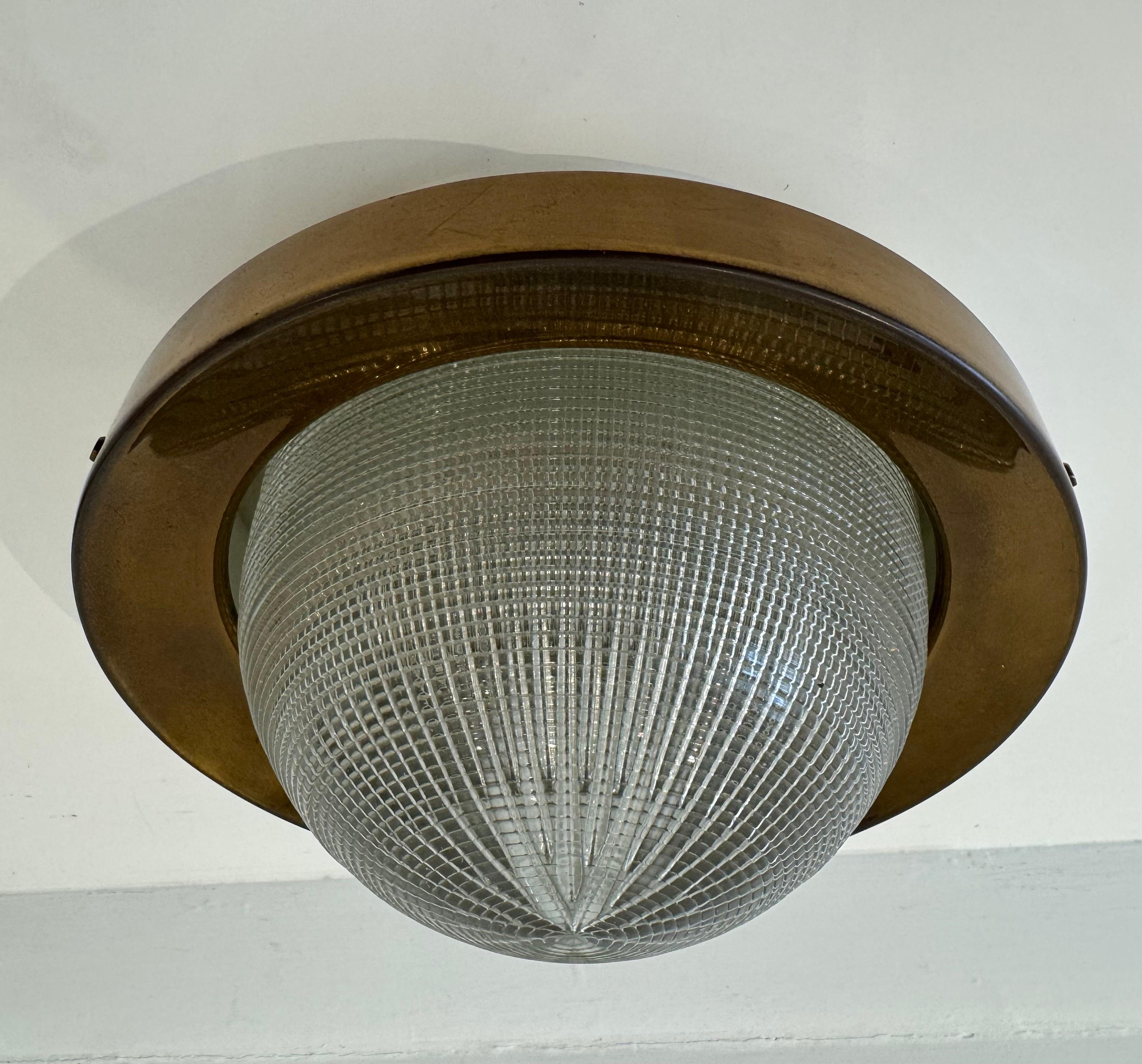 Mid-Century Modern Stilnovo 1960s Italian Mid Century Flush Ceiling Lamp For Sale