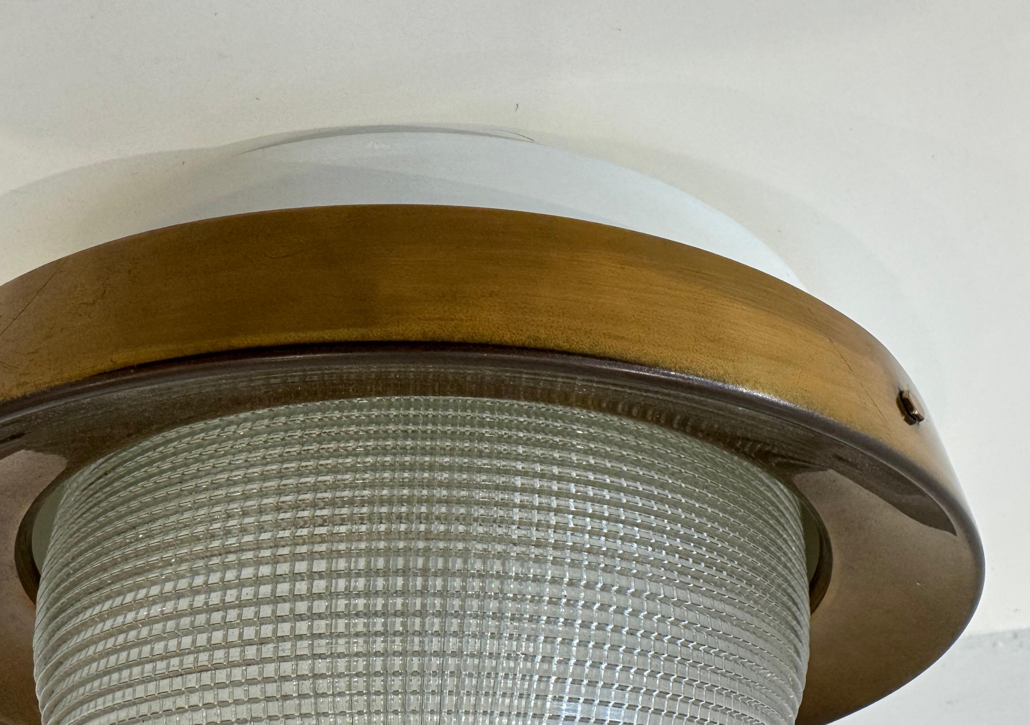 Mid-20th Century Stilnovo 1960s Italian Mid Century Flush Ceiling Lamp For Sale