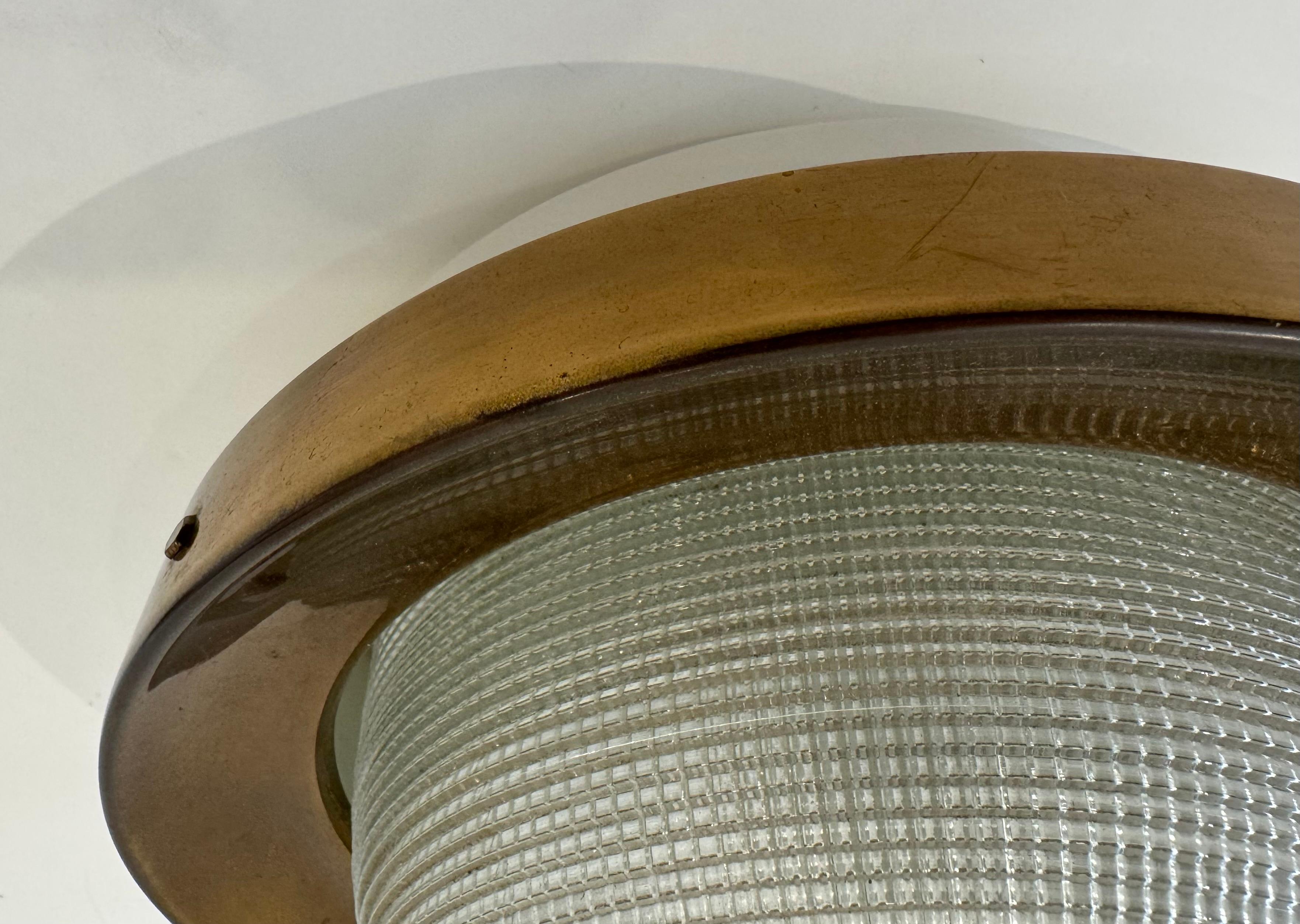 Stilnovo 1960s Italian Mid Century Flush Ceiling Lamp For Sale 1