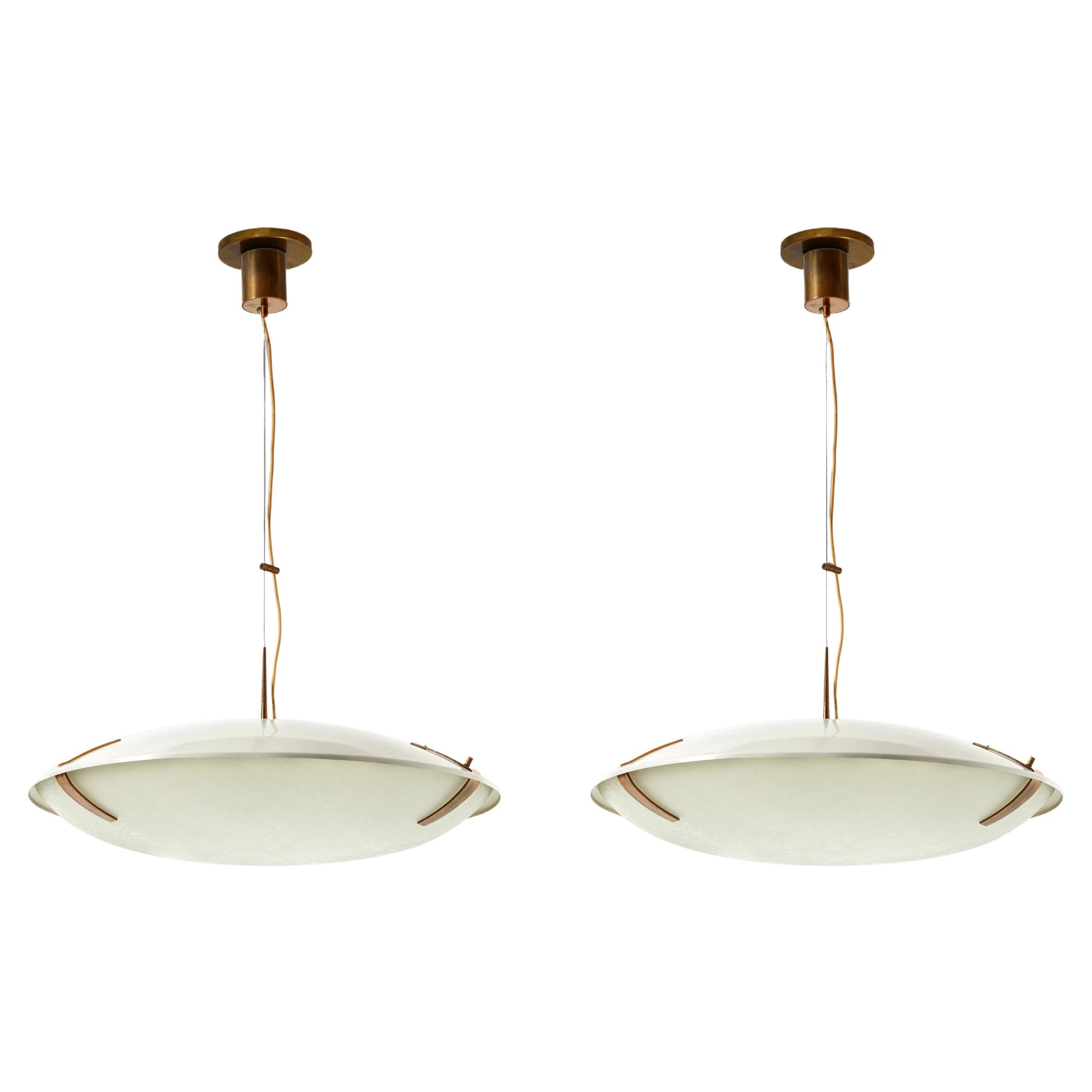 Coppia di luci a sospensione Stilnovo 1960 Modello 1140