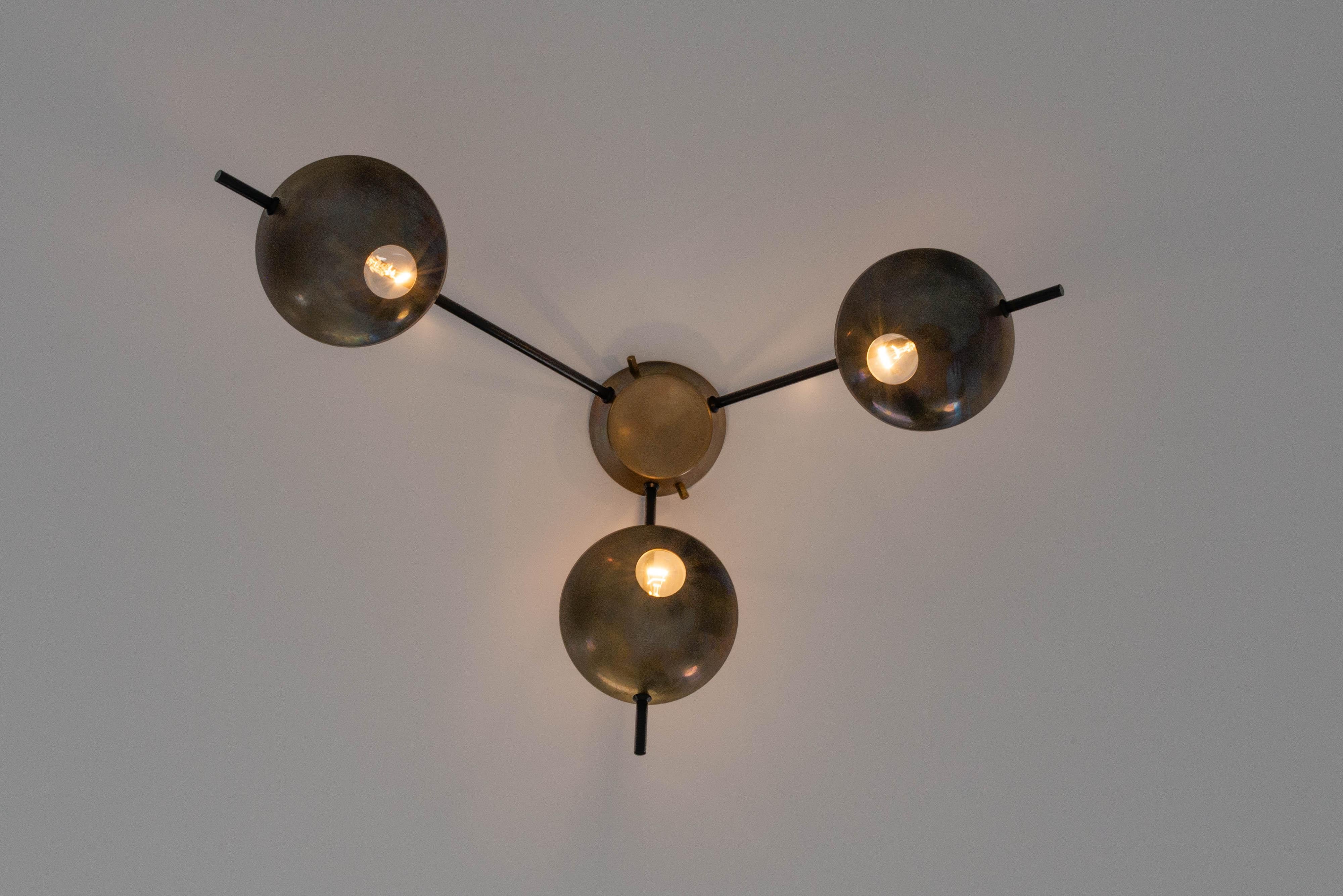Stilnovo 2055/3 ceiling lamp by Bruno Gatta Italy 1950 In Good Condition For Sale In Roosendaal, Noord Brabant