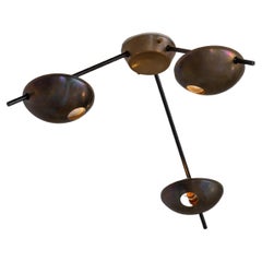 Retro Stilnovo 2055/3 ceiling lamp by Bruno Gatta Italy 1950