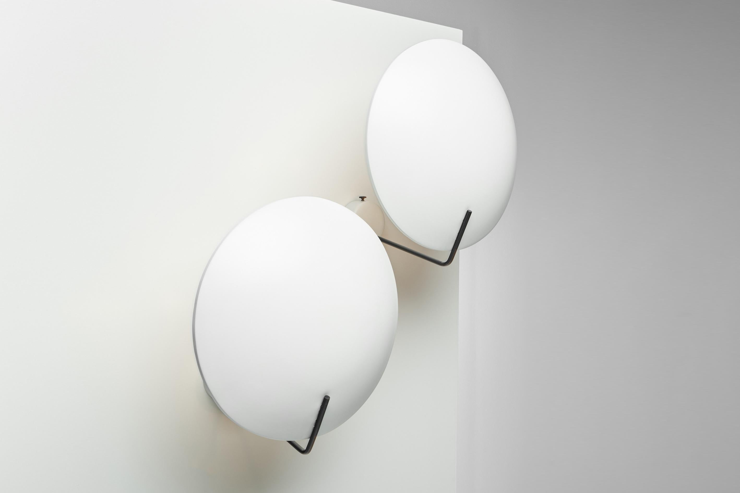 Metal Stilnovo 232 Wall Lamps by Bruno Gatta, Italy, 1954 For Sale
