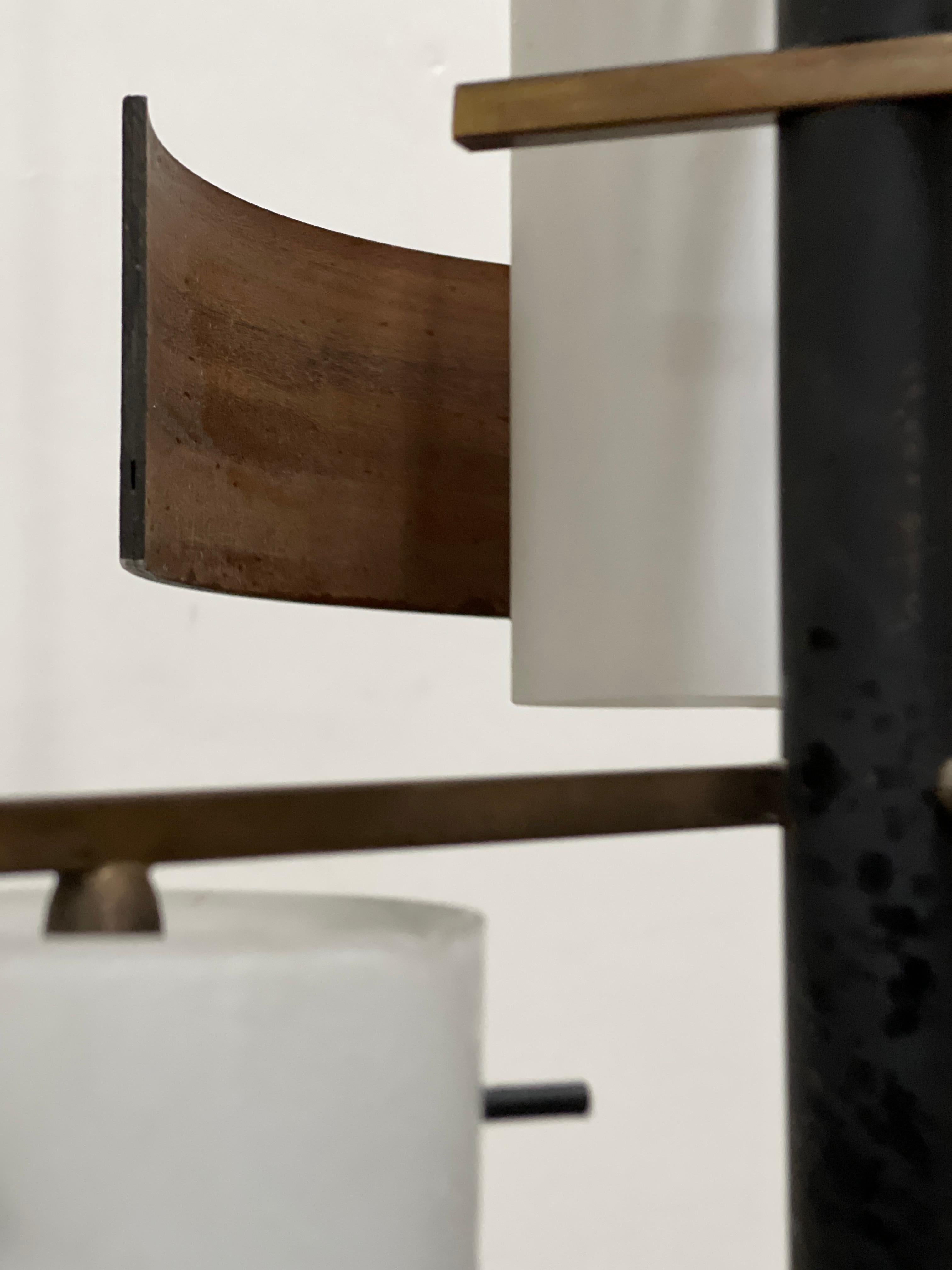 Ottone Lampadario a 3 luci Stilnovo in vendita