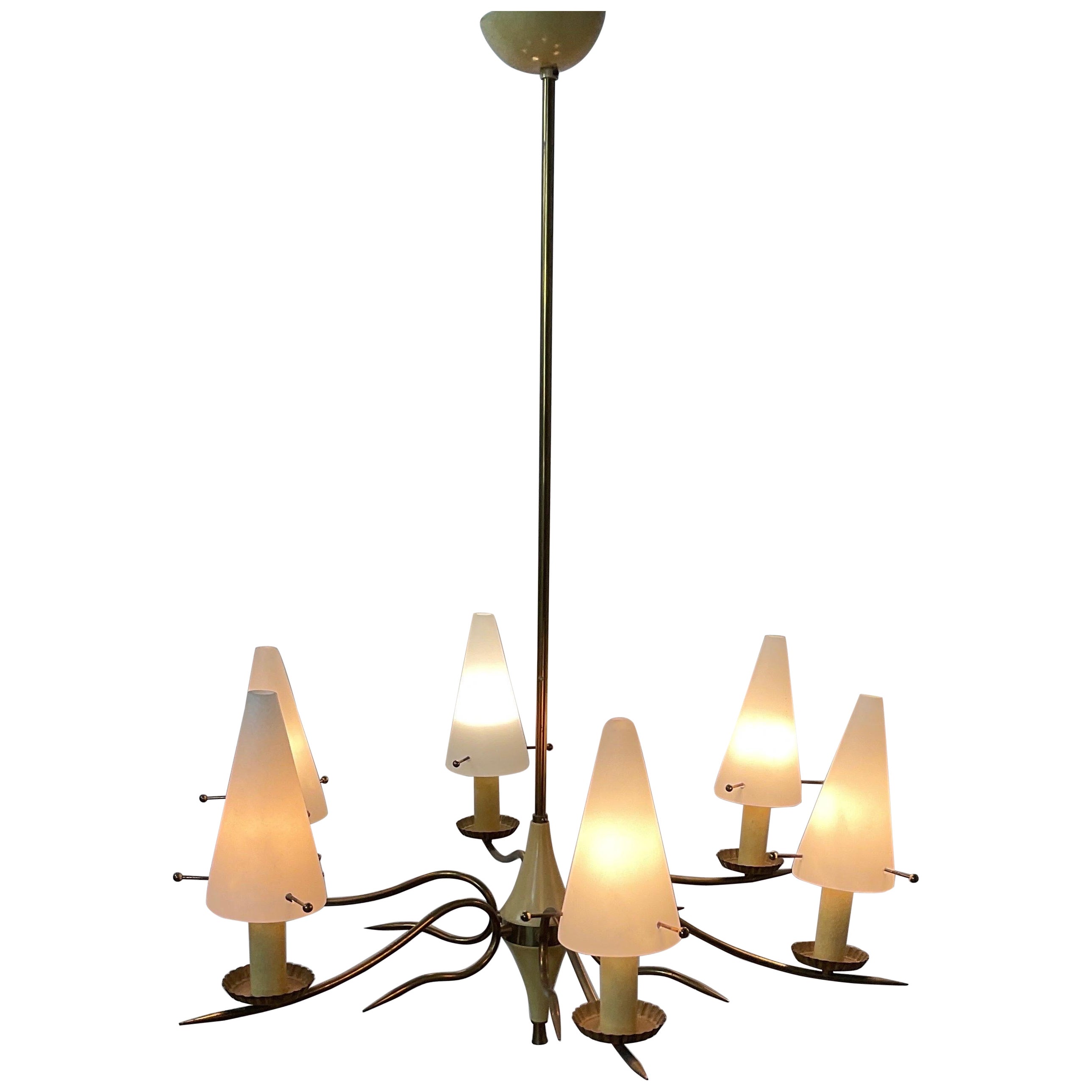 Lampadario a 6 luci Stilnovo Attributable