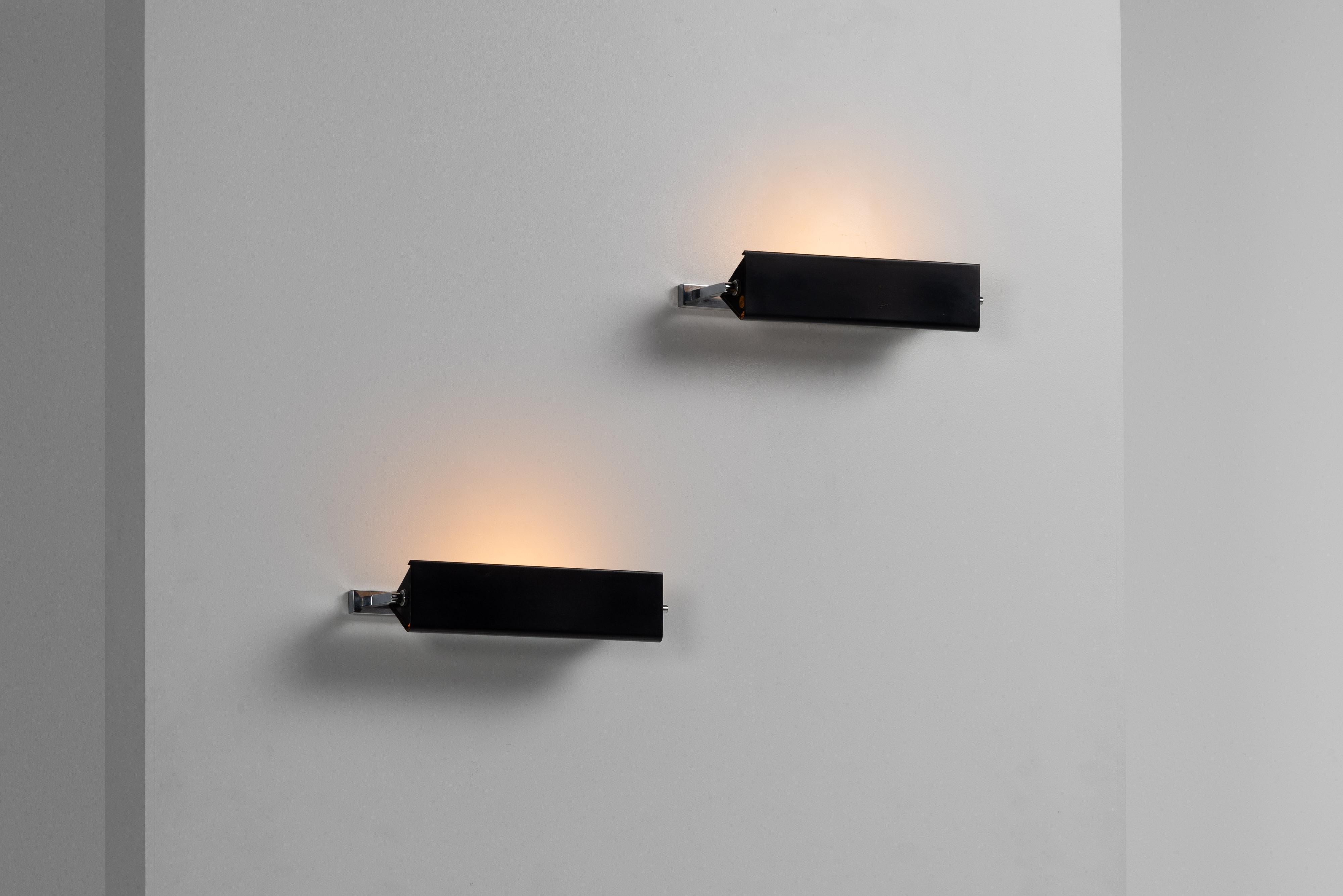 italien Stilnovo lampes de lit réglables fabriquées en Italie 1960 en vente