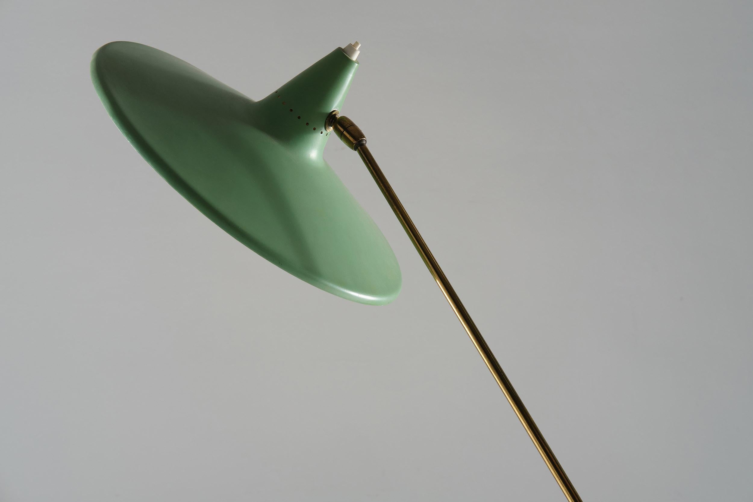 Stilnovo Adjustable Floor Lamp in Brass and Carrara Marble, 1950s 6