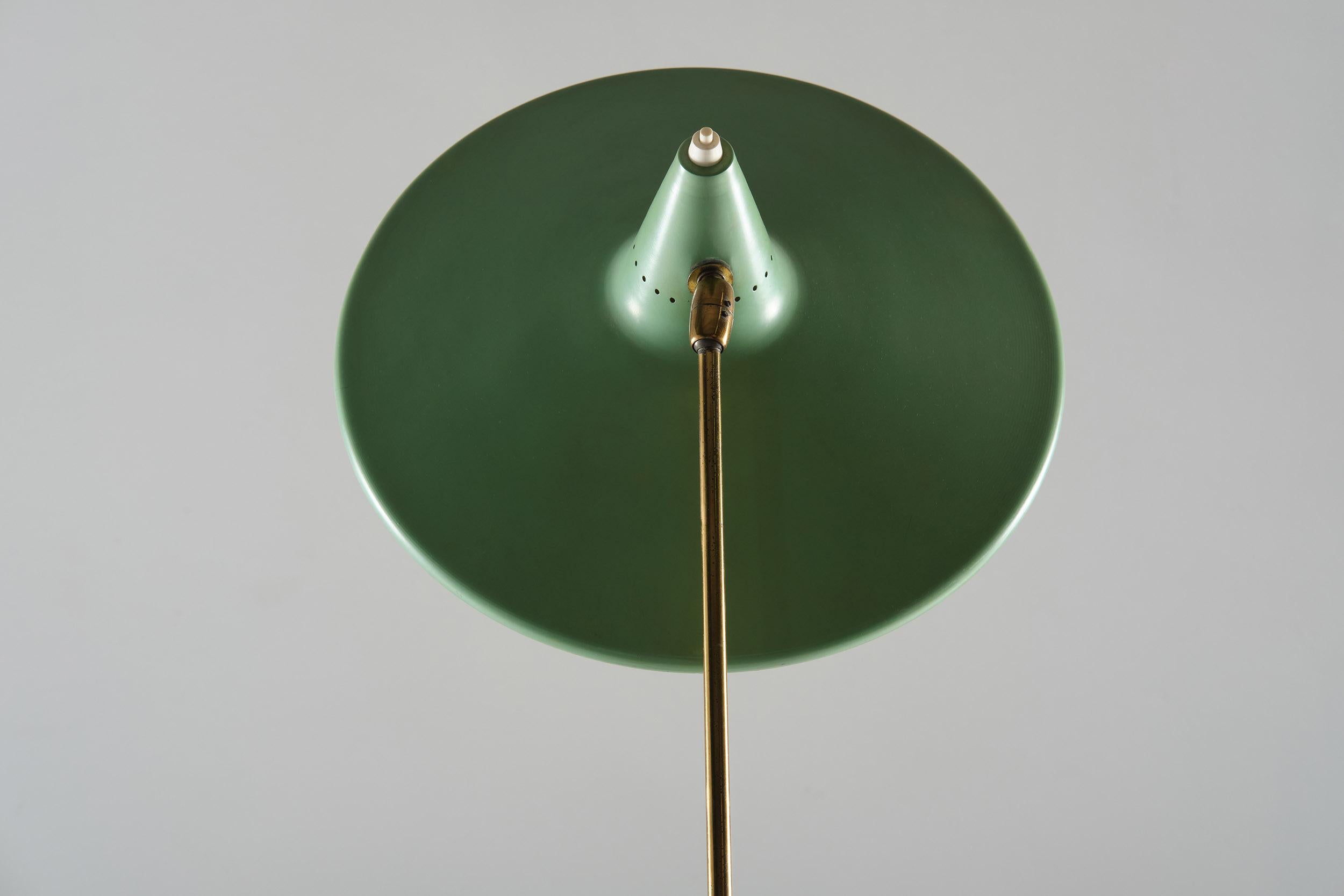 Stilnovo Adjustable Floor Lamp in Brass and Carrara Marble, 1950s 7