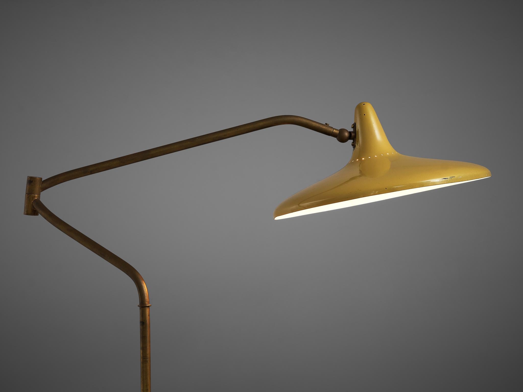 floor lamp with yellow shade