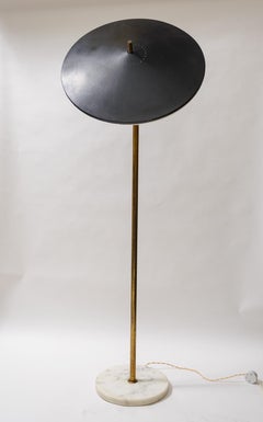 Oluce Adjustable Saucer Floor Lamp