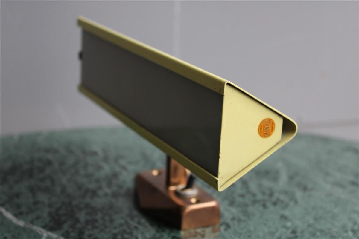 Stilnovo Adjustable Triangular Spotlight Mid Century Brass Colored Metal, Italy 2