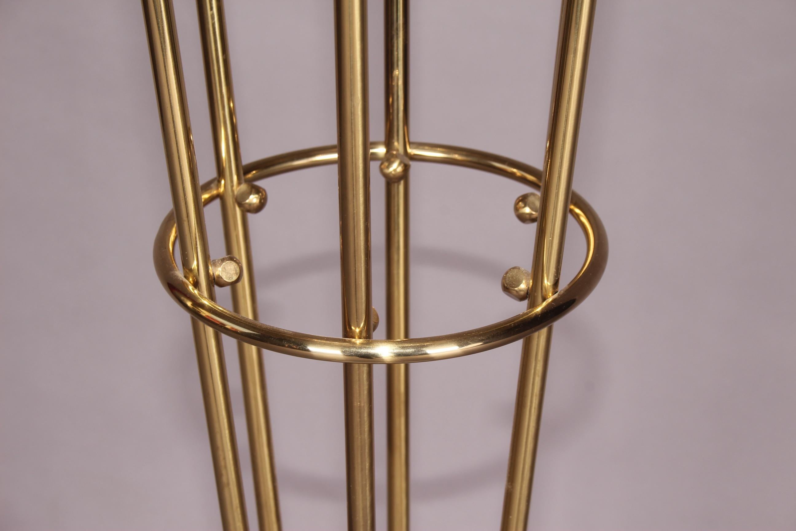 Stilnovo Alberello Floor Lamp Marble Brass Glass In Good Condition In grand Lancy, CH