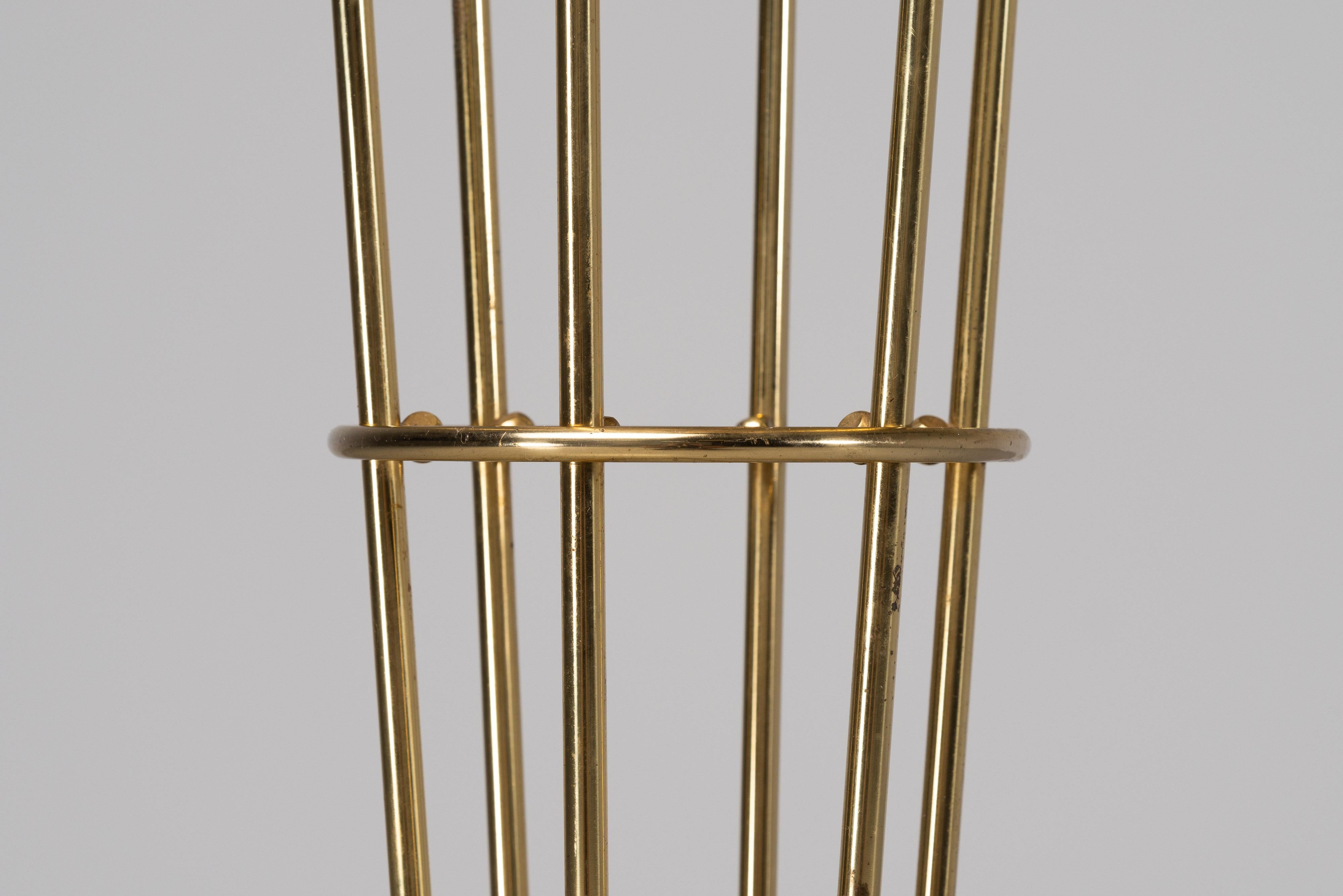 Stilnovo Alberello lampadaire marbre laiton Italie 1960 en vente 3