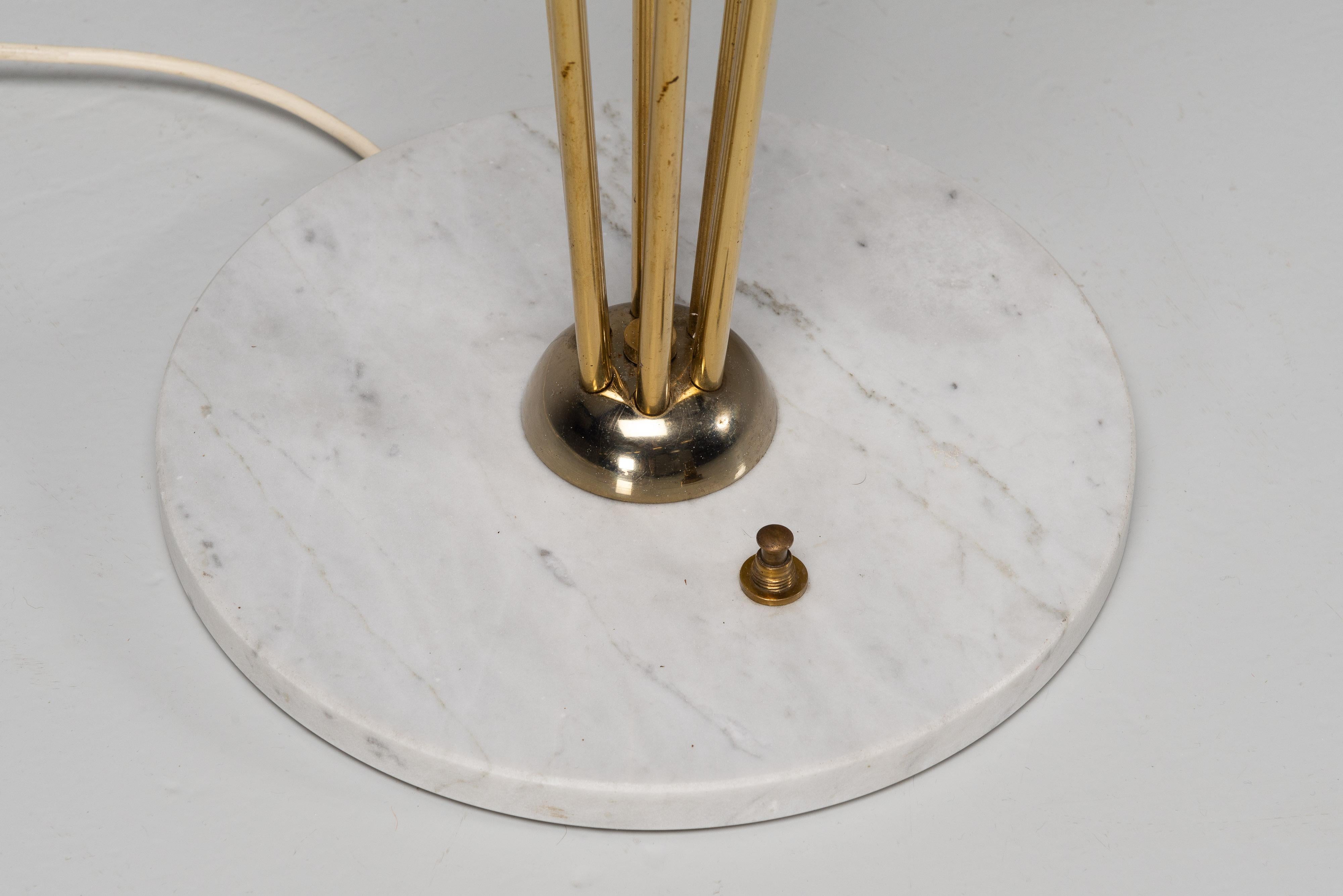 Stilnovo Alberello lampadaire marbre laiton Italie 1960 en vente 4