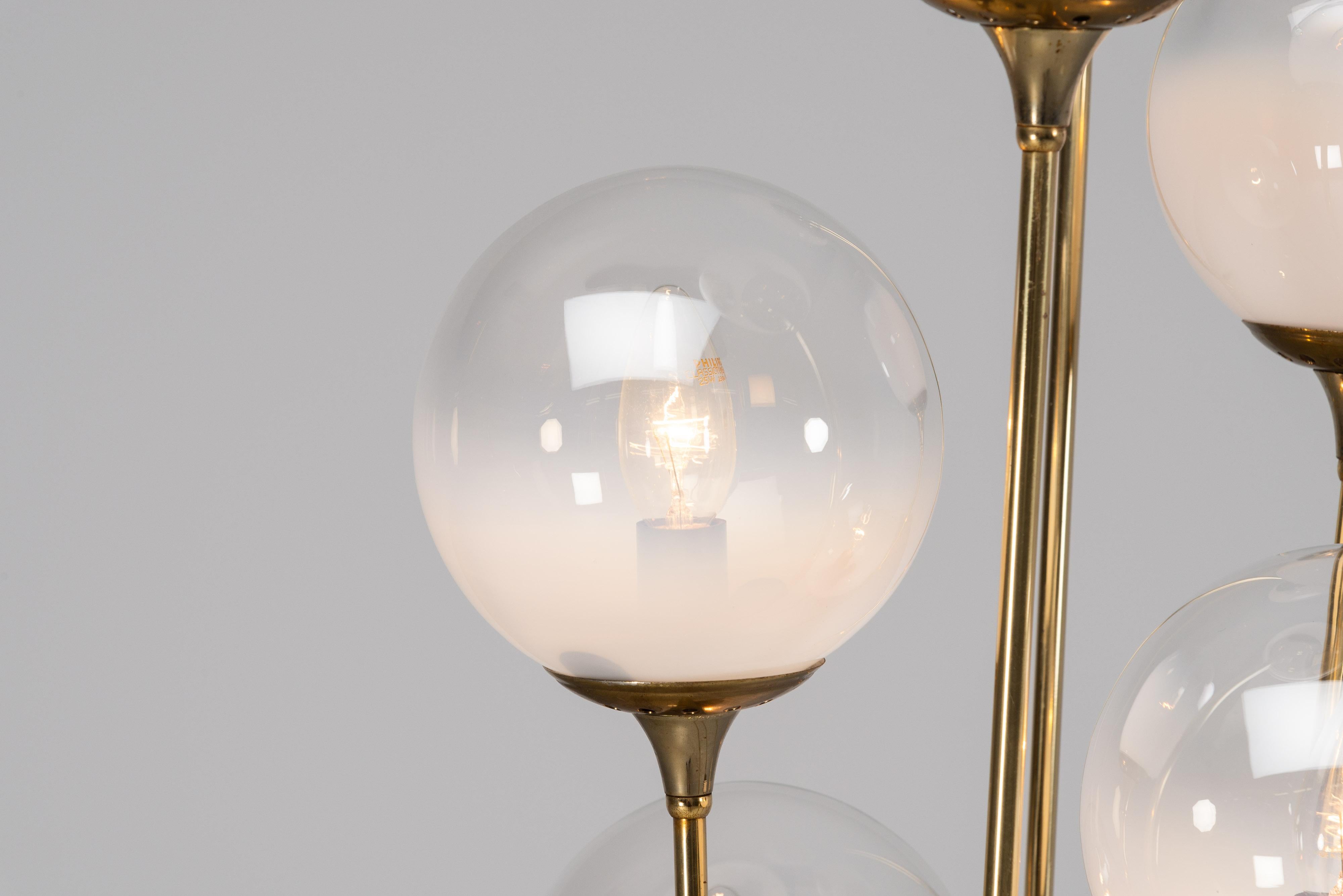 Stilnovo Alberello lampadaire marbre laiton Italie 1960 en vente 2