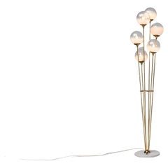 Stilnovo Alberello floor lamp marble brass Italy 1960
