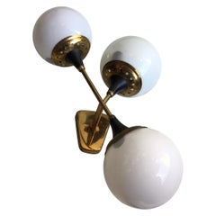 Stilnovo - Verre à appliques en laiton, 1950, Italie