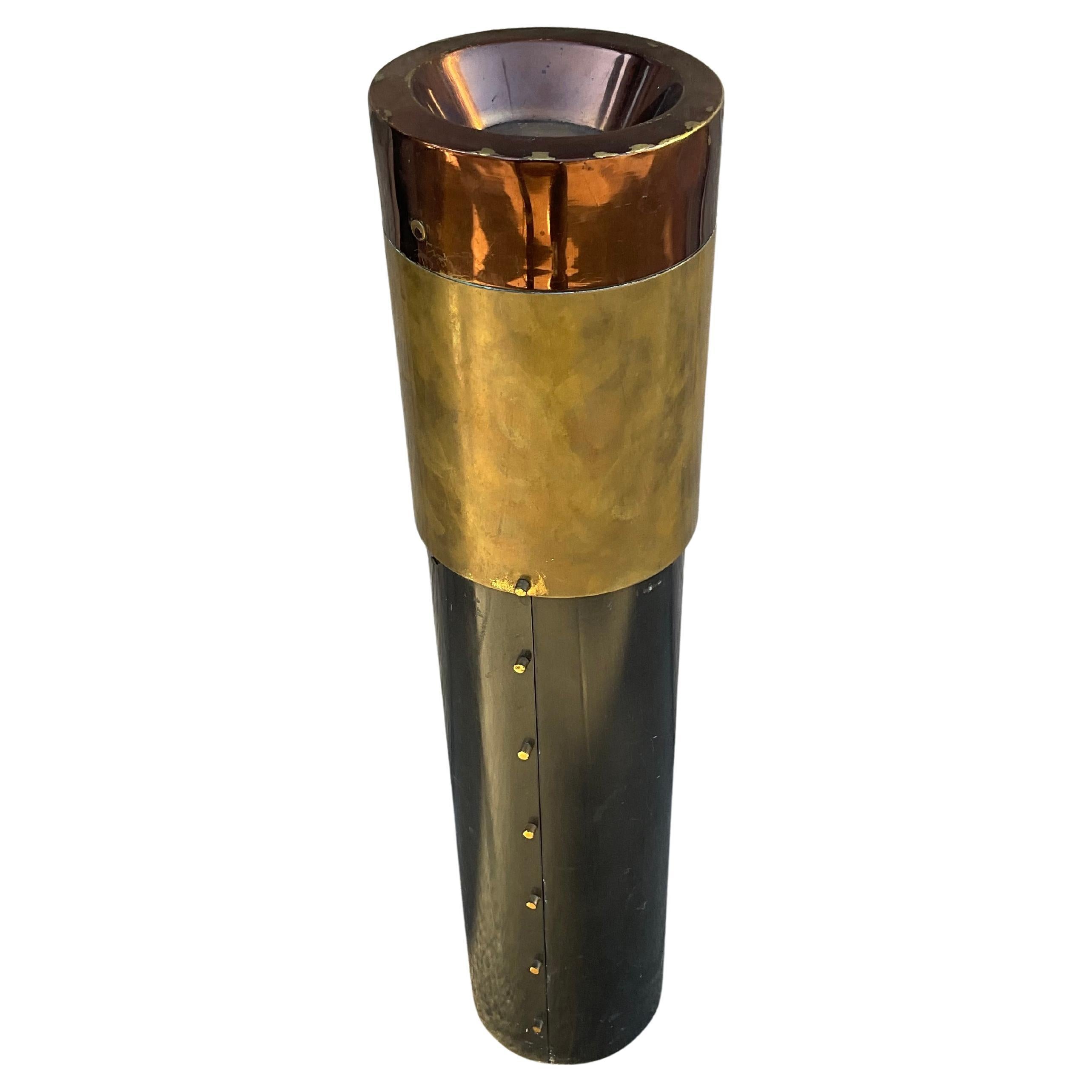 Stilnovo Ashtray Brass Metal Crome, 1960, Made in Italy