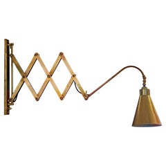 Stilnovo Attrib. Lampada da Parete a Forbice in Ottone, Italia 1950s