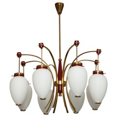 Stilnovo attributed chandelier, circa 1960