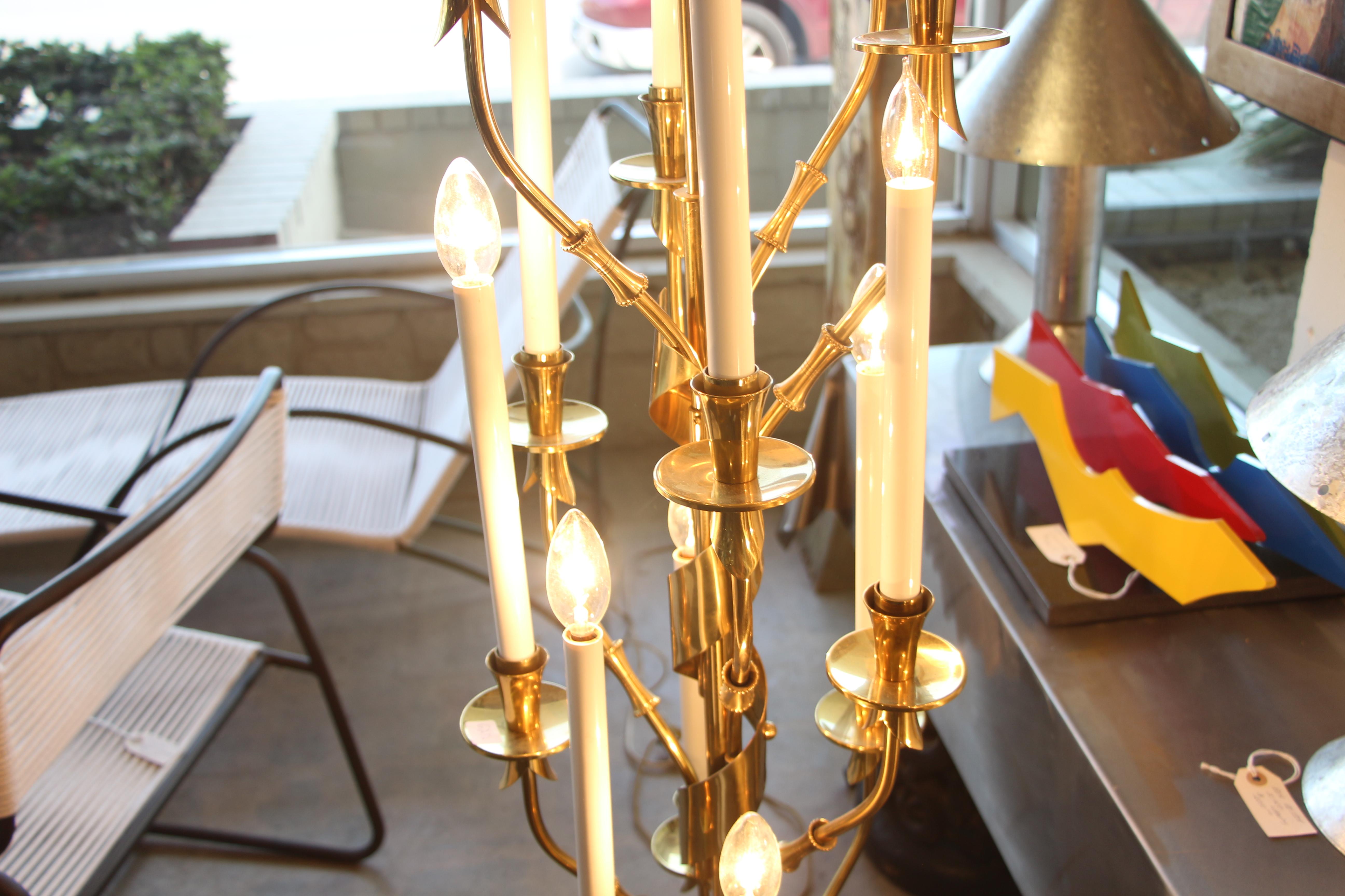 Stilnovo Brass Candelabra Floor Lamps with Marble Bases 1