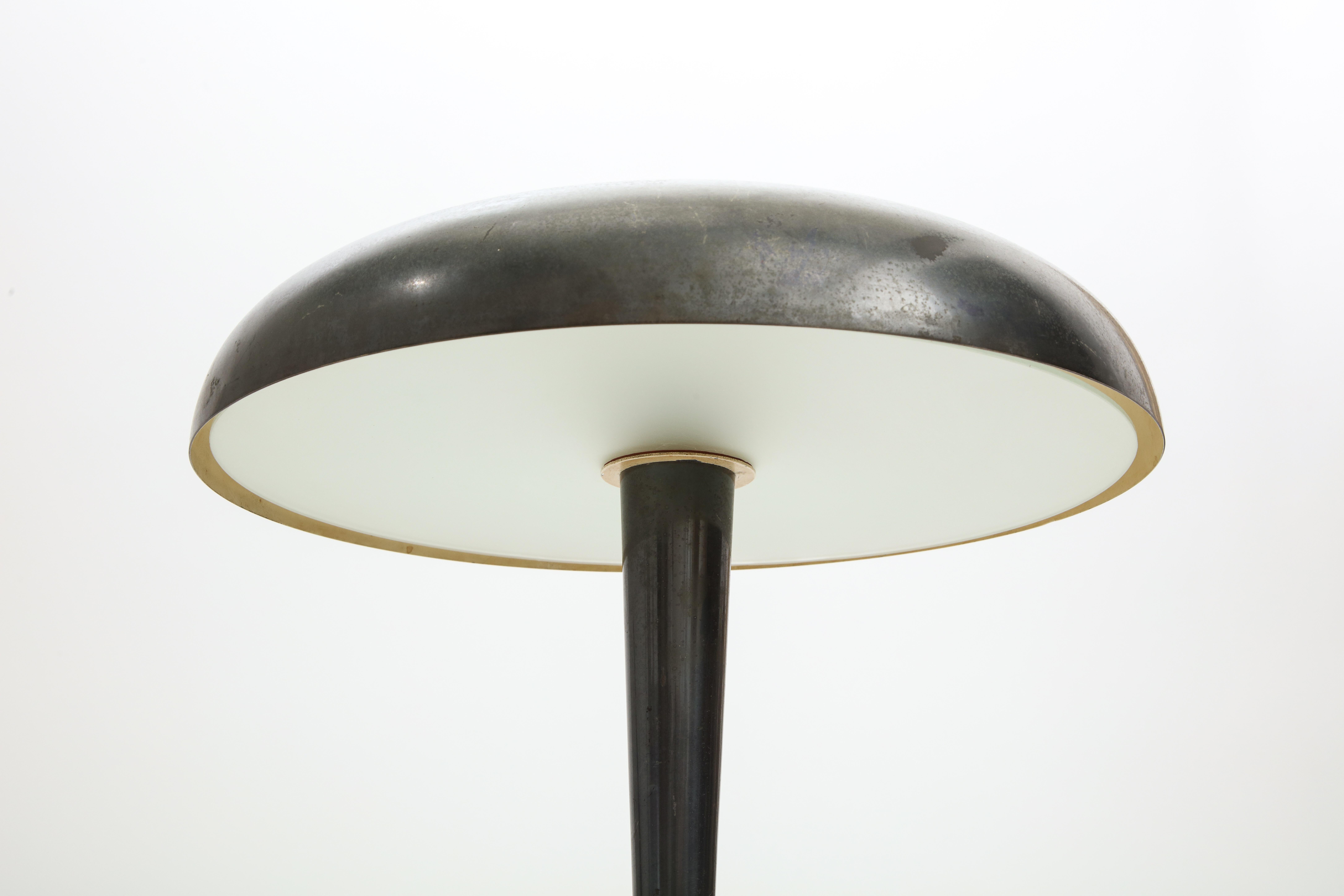Stilnovo Brass Desk Lamp in Original Dark Patina 6