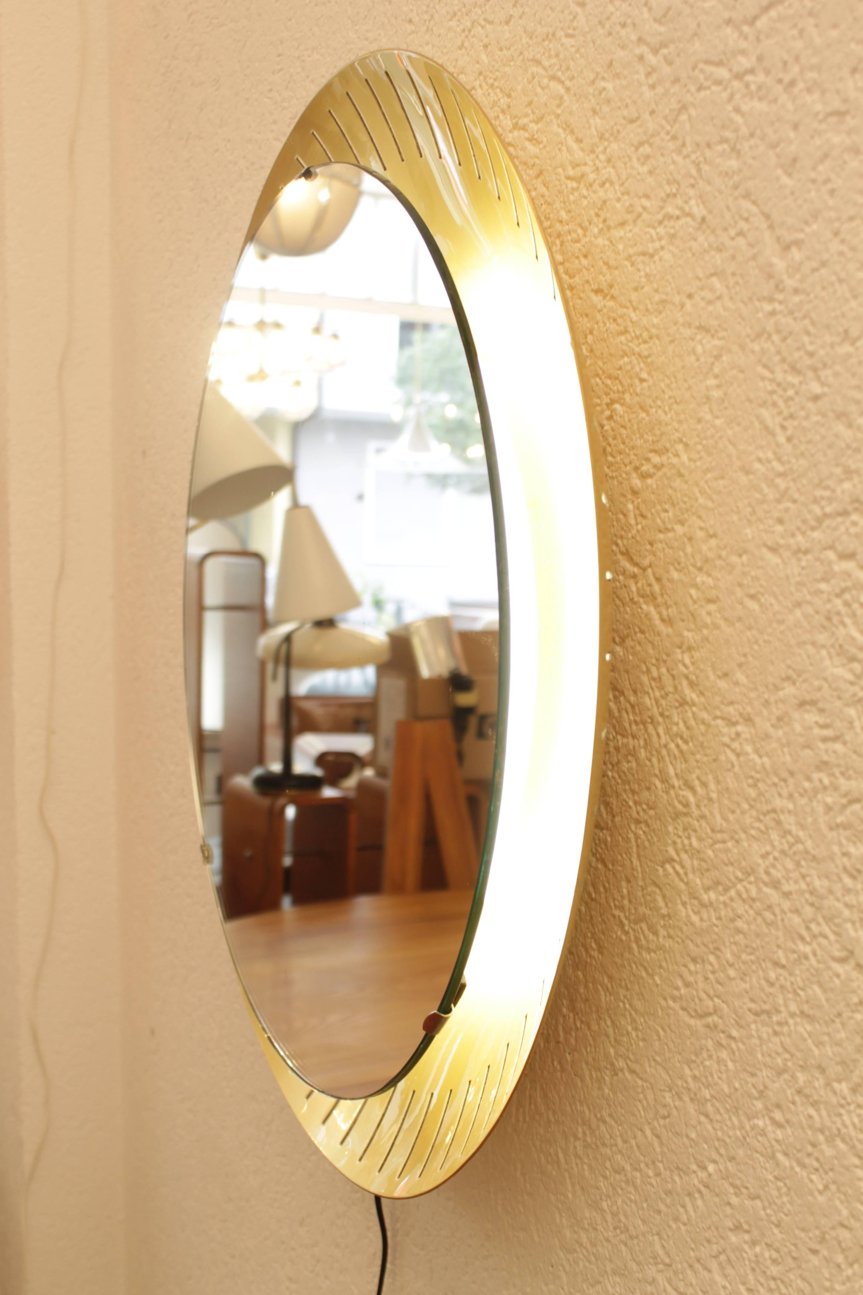 Stilnovo Brass Illuminated Mirror 3