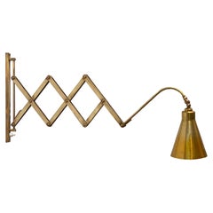 Stilnovo Brass Scissor Wall Lamp, Italy, 1960s