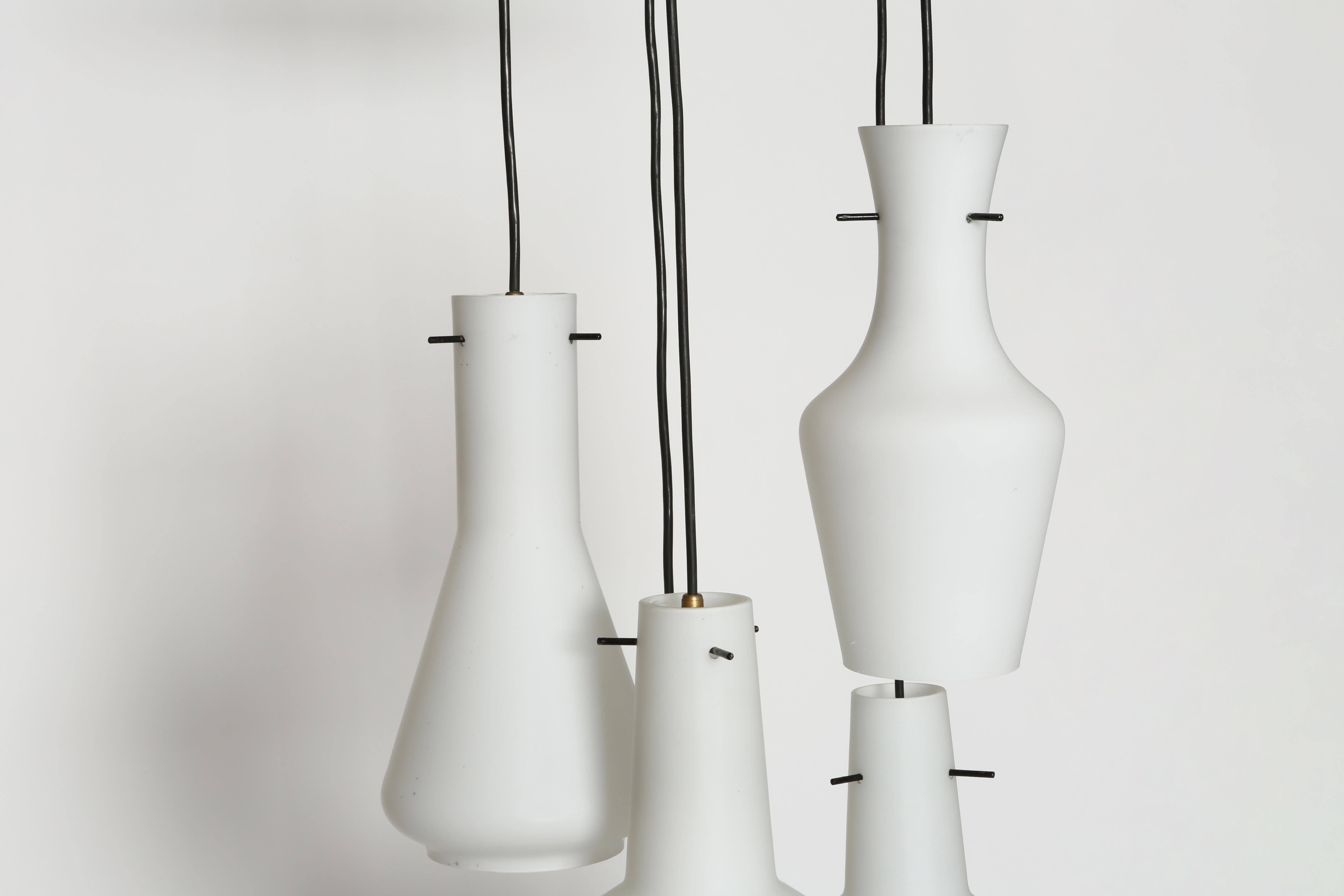 Italian Stilnovo Cascading Chandelier, Italy circa 1960s For Sale