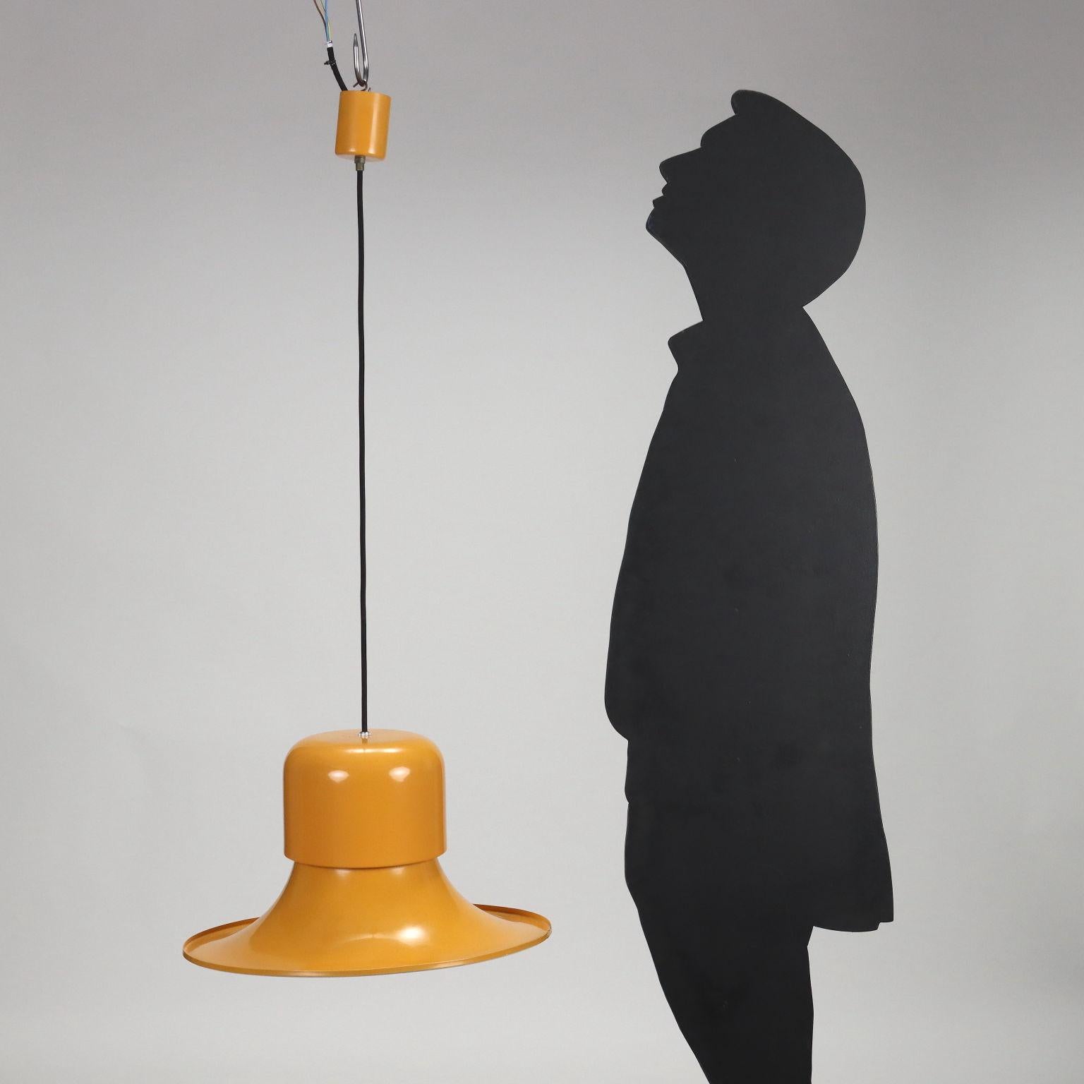 Mid-Century Modern Stilnovo Ceiling Lamp Alluminium, Italy, 1960s-1970s